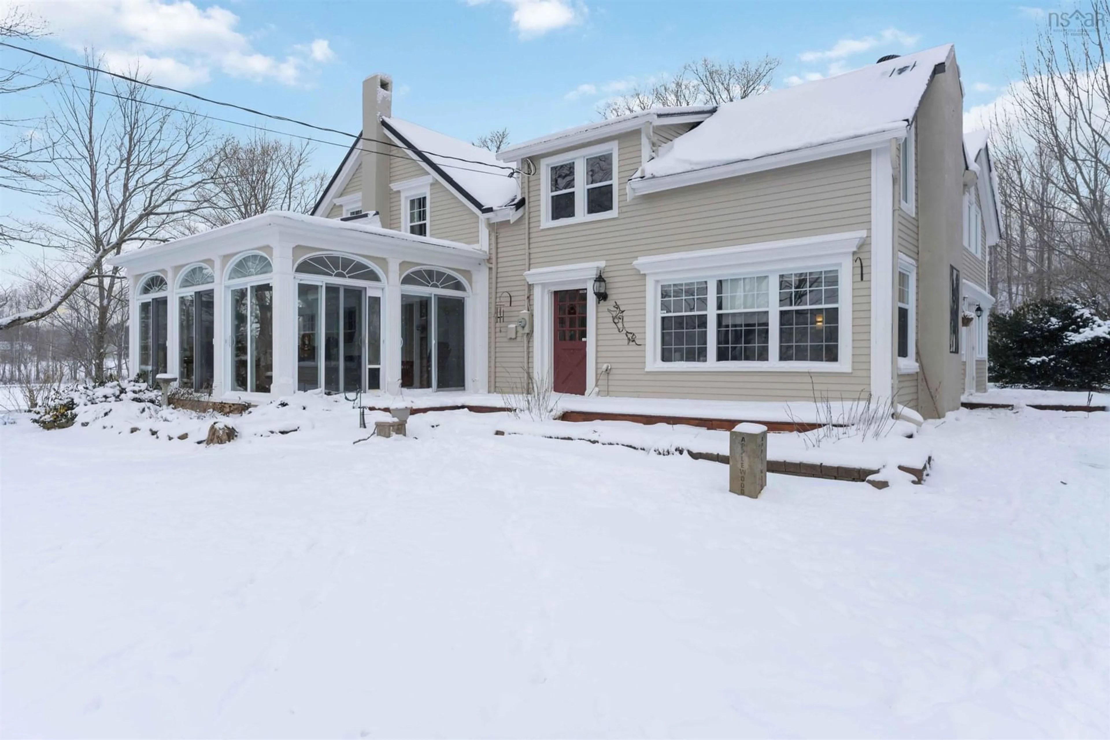 Home with vinyl exterior material, street for 792 Bligh Rd, Woodville Nova Scotia B0P 1G0