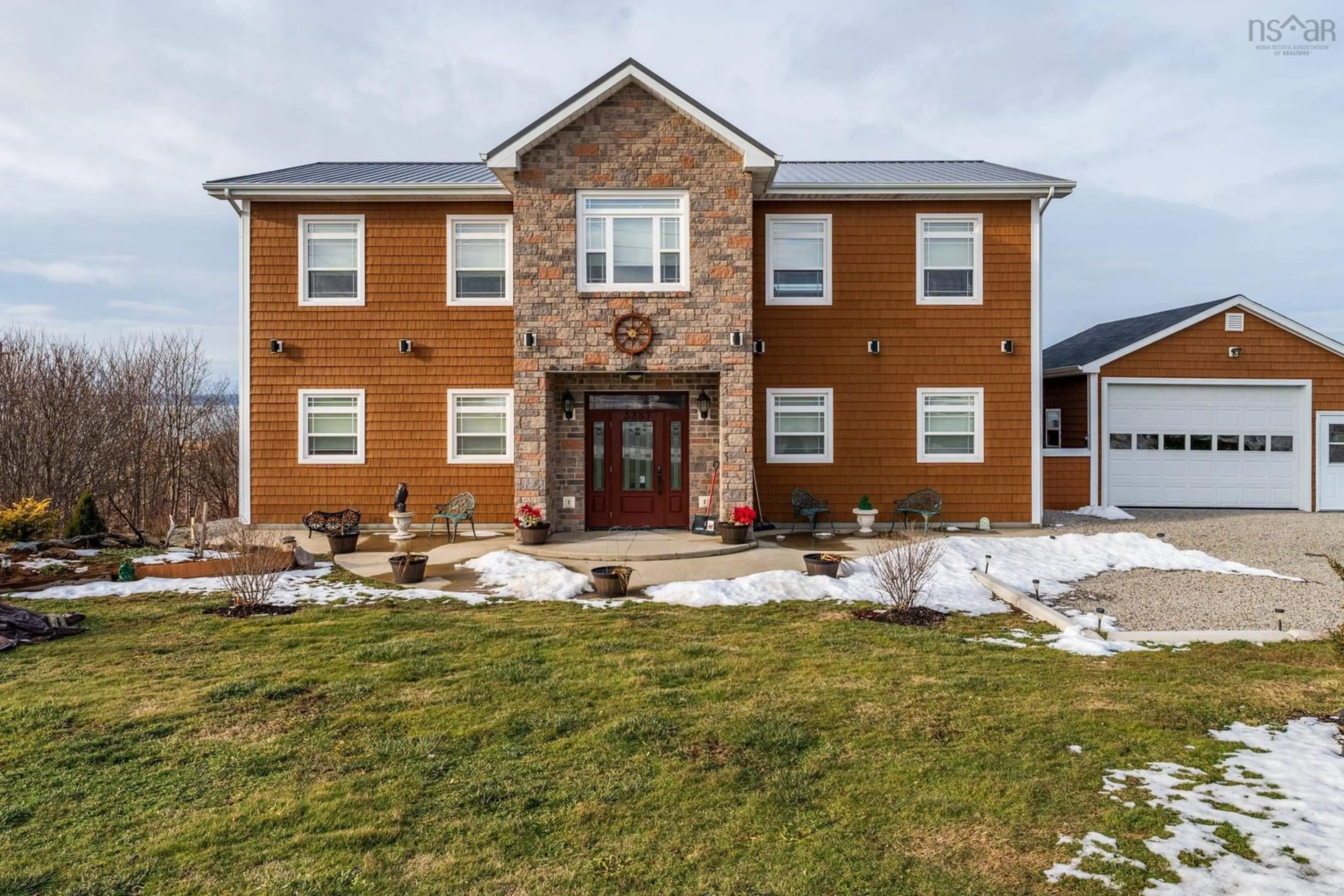 Home with brick exterior material, building for 3387 Highway 1, Belliveaus Cove Nova Scotia B0W 3T0