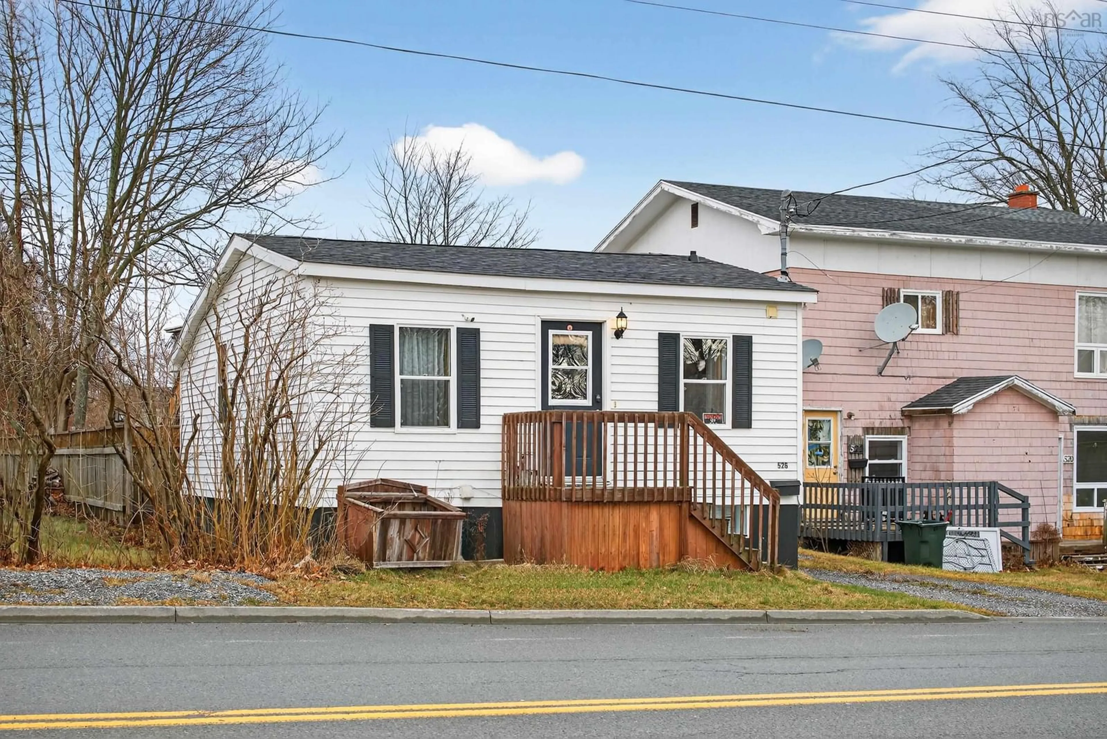 Home with vinyl exterior material, street for 526 Main Street, Sydney Mines Nova Scotia B1V 2K6