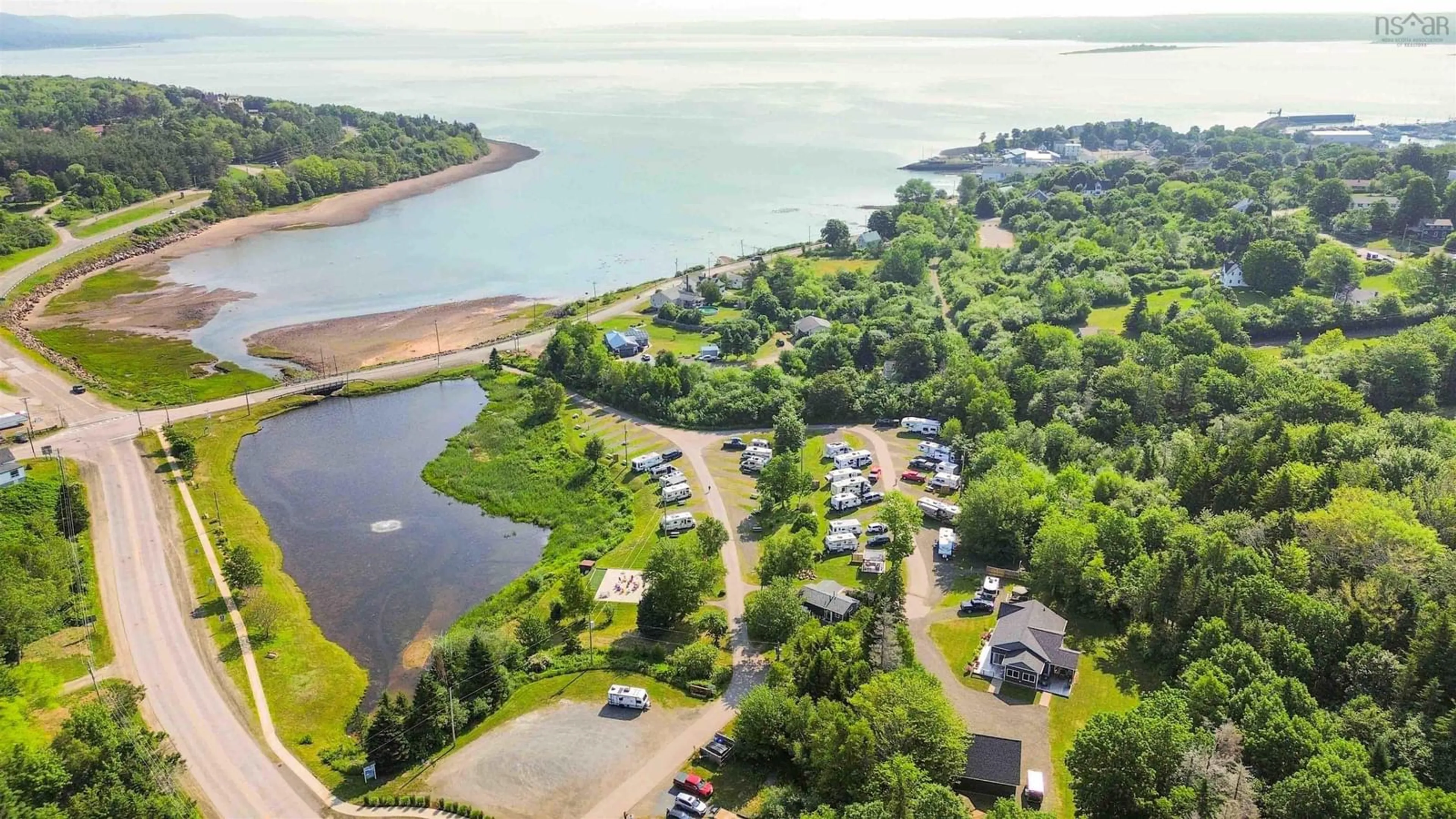 A pic from outside/outdoor area/front of a property/back of a property/a pic from drone, water/lake/river/ocean view for 232/236 Victoria St, Digby Nova Scotia B0V 1A0