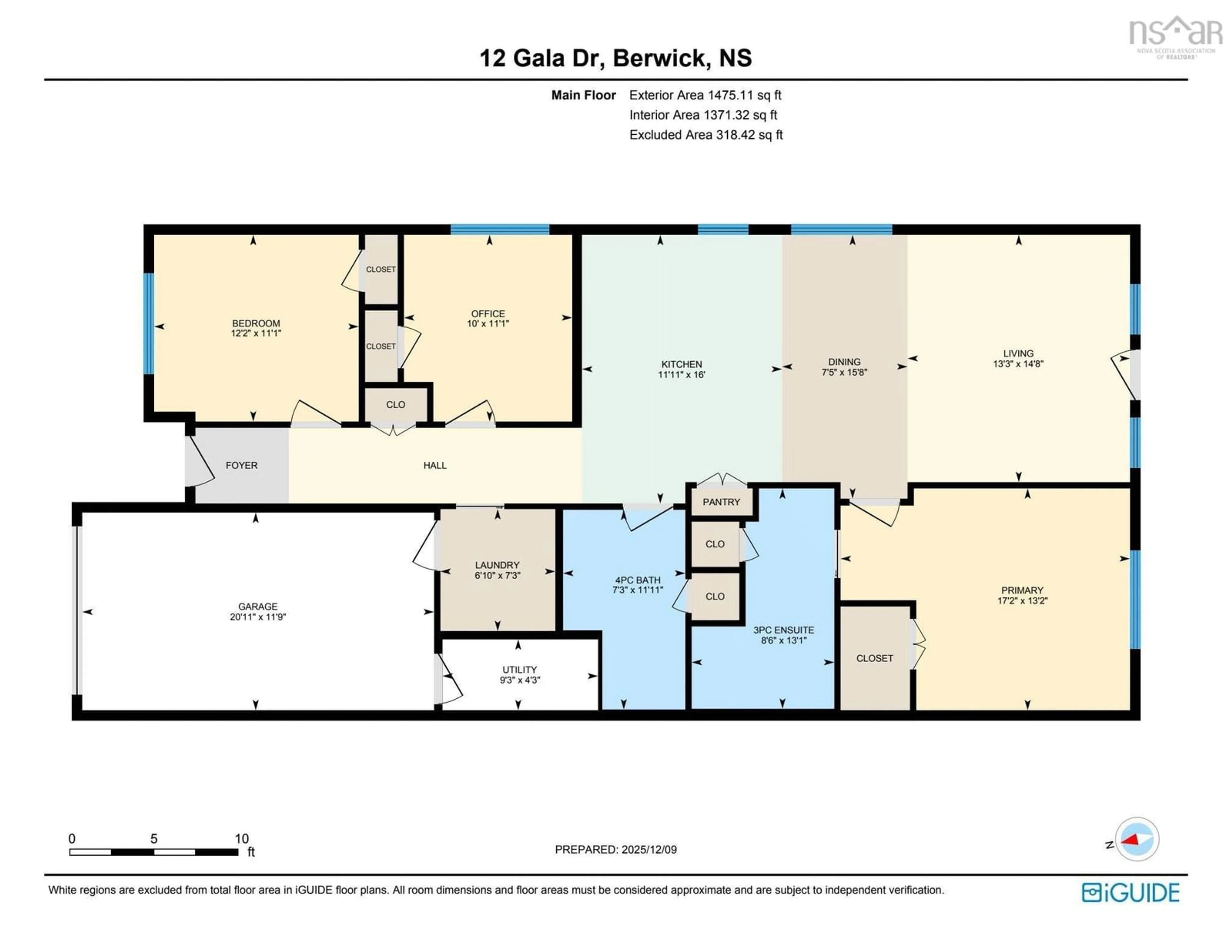 Floor plan for 12 Gala Drive, Berwick Nova Scotia B0P 1P0