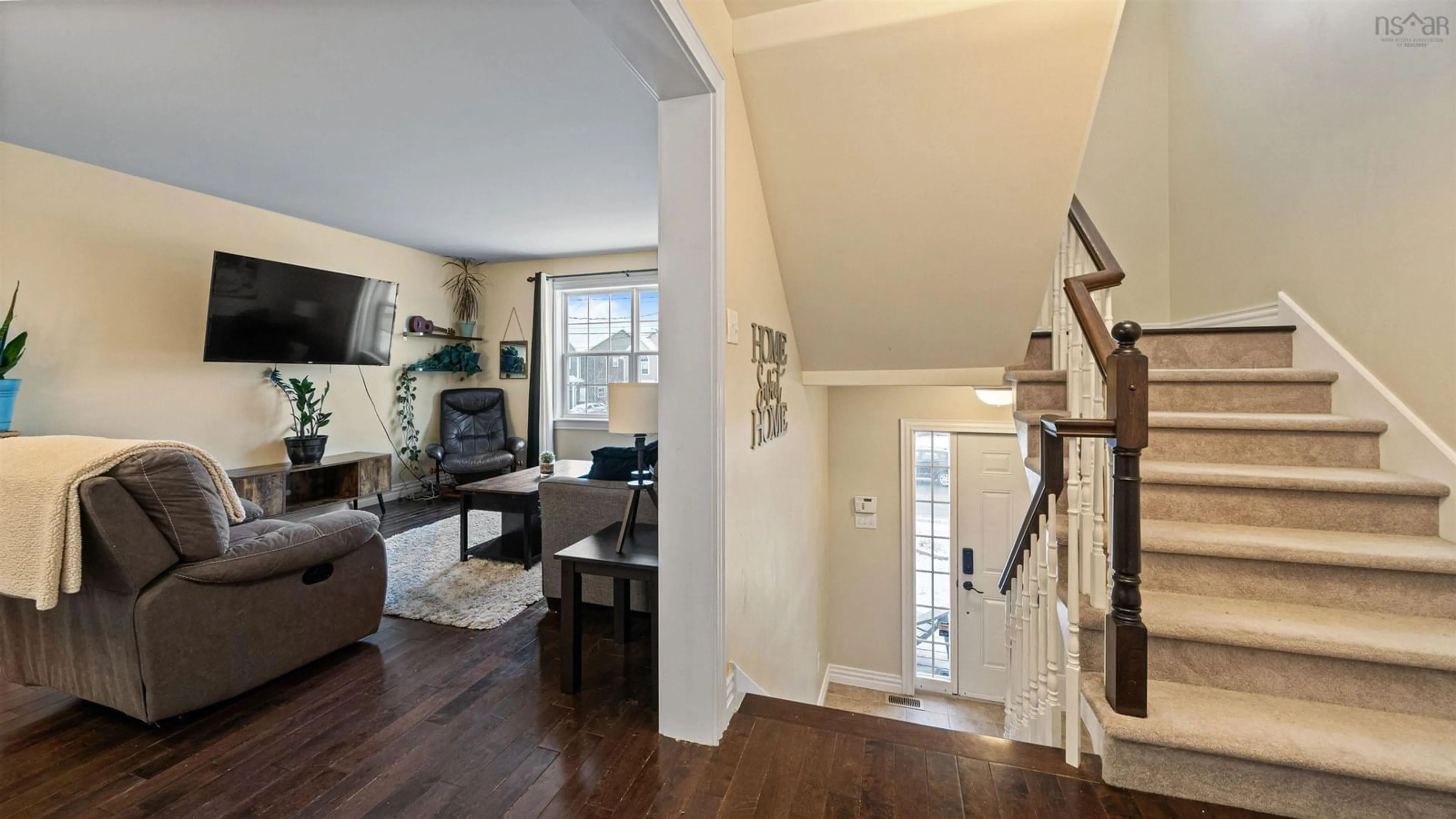 Living room with furniture, wood/laminate floor for 116 Darlington Dr, Middle Sackville Nova Scotia B4E 0H4