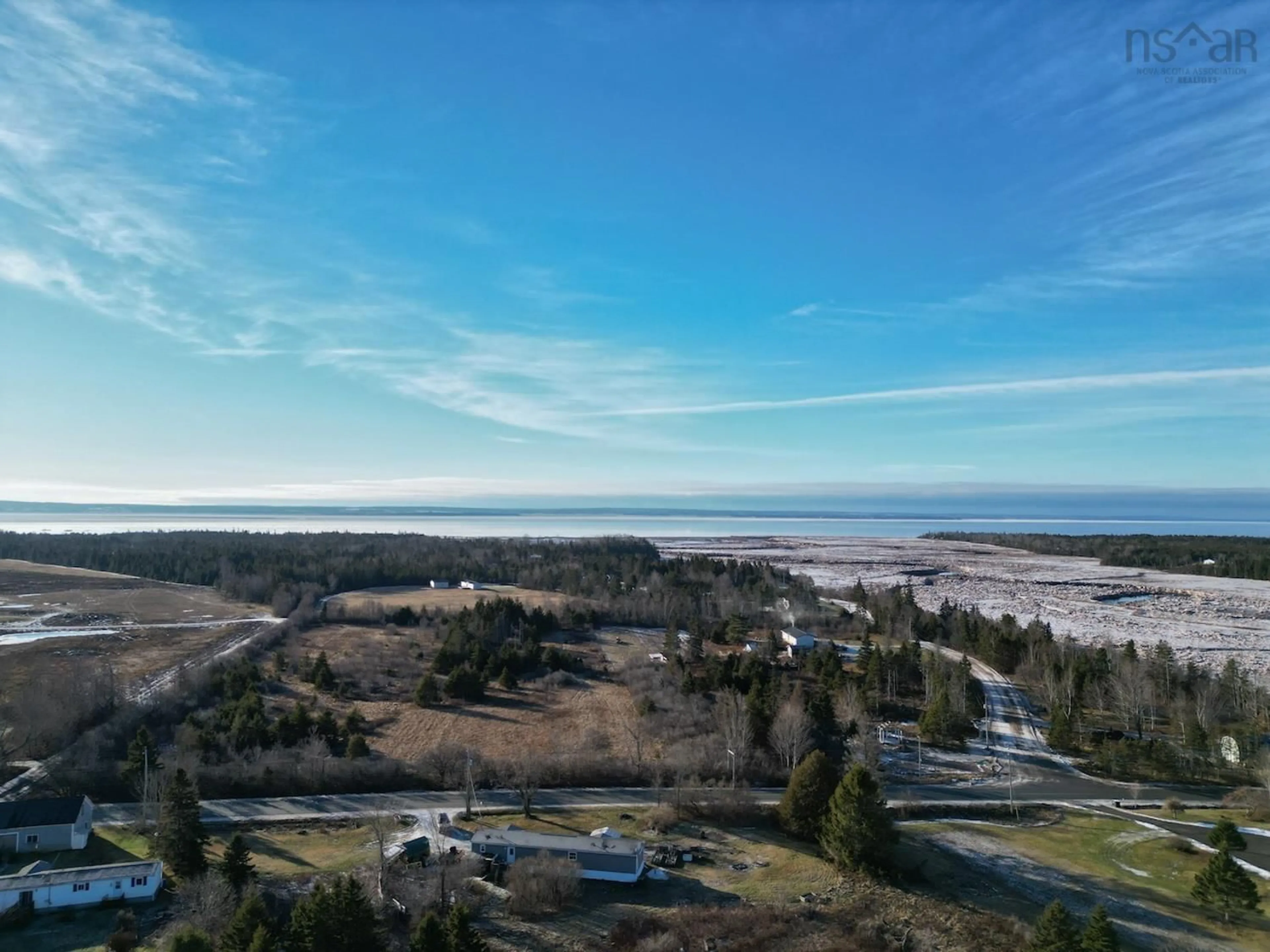 A pic from outside/outdoor area/front of a property/back of a property/a pic from drone, water/lake/river/ocean view for 6869 Highway 2, Portapique Nova Scotia B0M 1B0