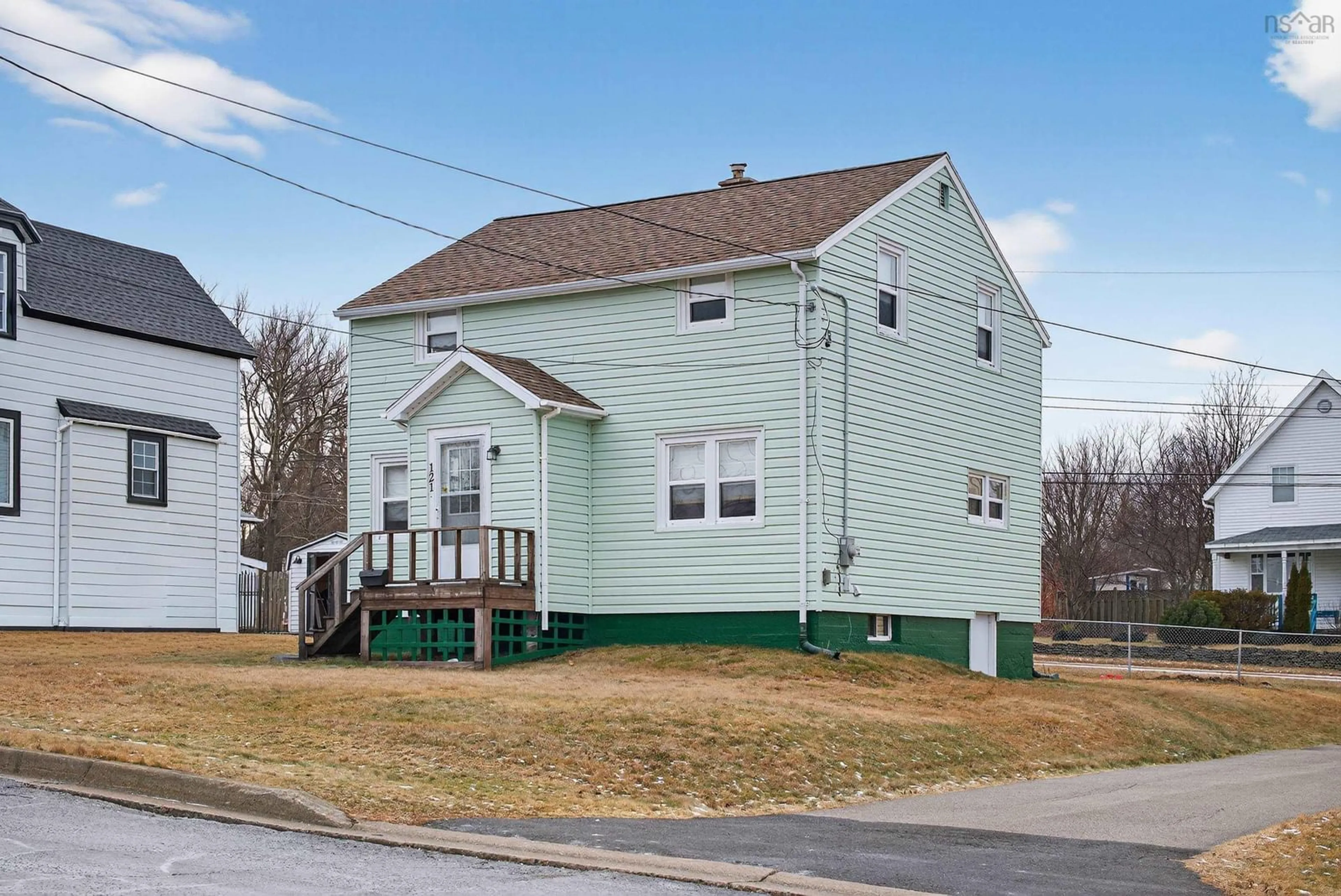 Home with vinyl exterior material, street for 121 Alexander Street       Glace Bay, Glace Bay Nova Scotia B1A 4A6