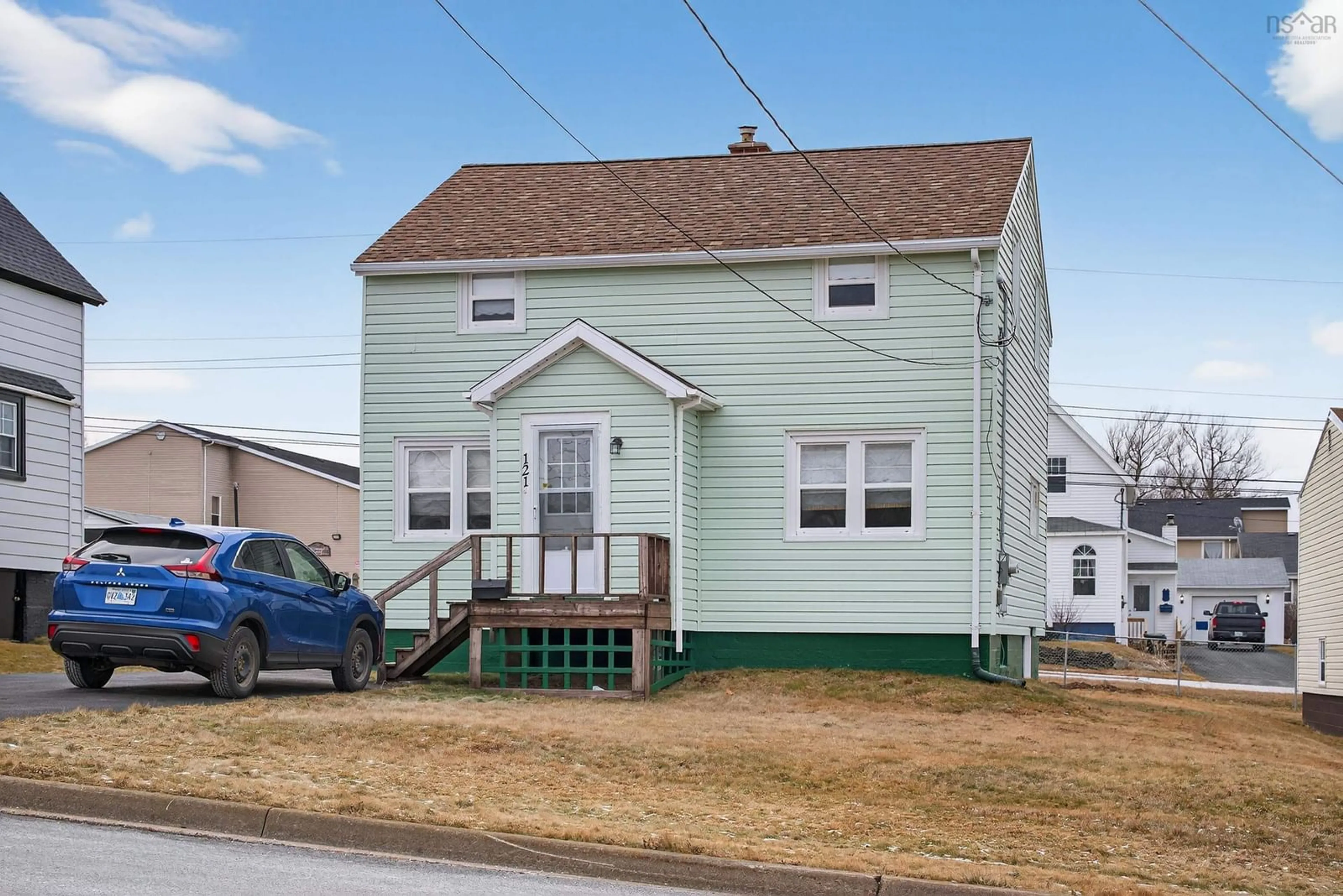 Home with vinyl exterior material, street for 121 Alexander Street       Glace Bay, Glace Bay Nova Scotia B1A 4A6