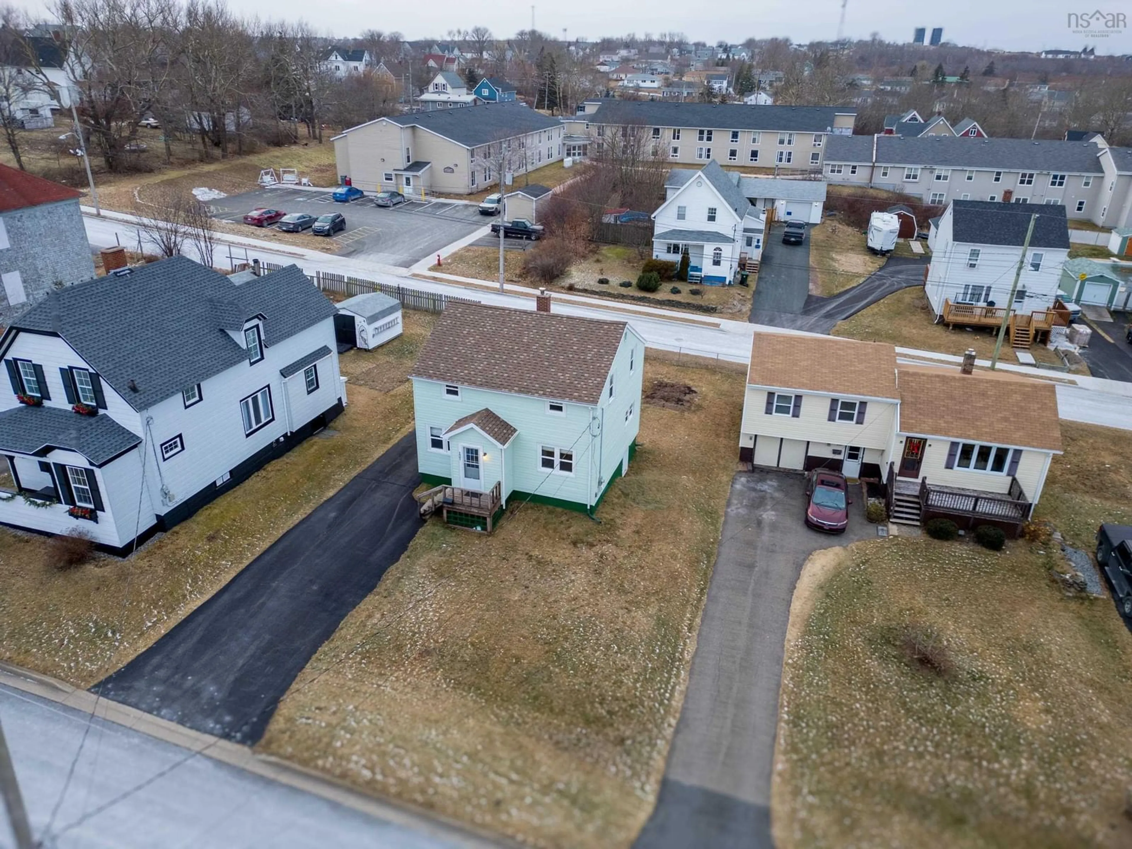 A pic from outside/outdoor area/front of a property/back of a property/a pic from drone, street for 121 Alexander Street       Glace Bay, Glace Bay Nova Scotia B1A 4A6