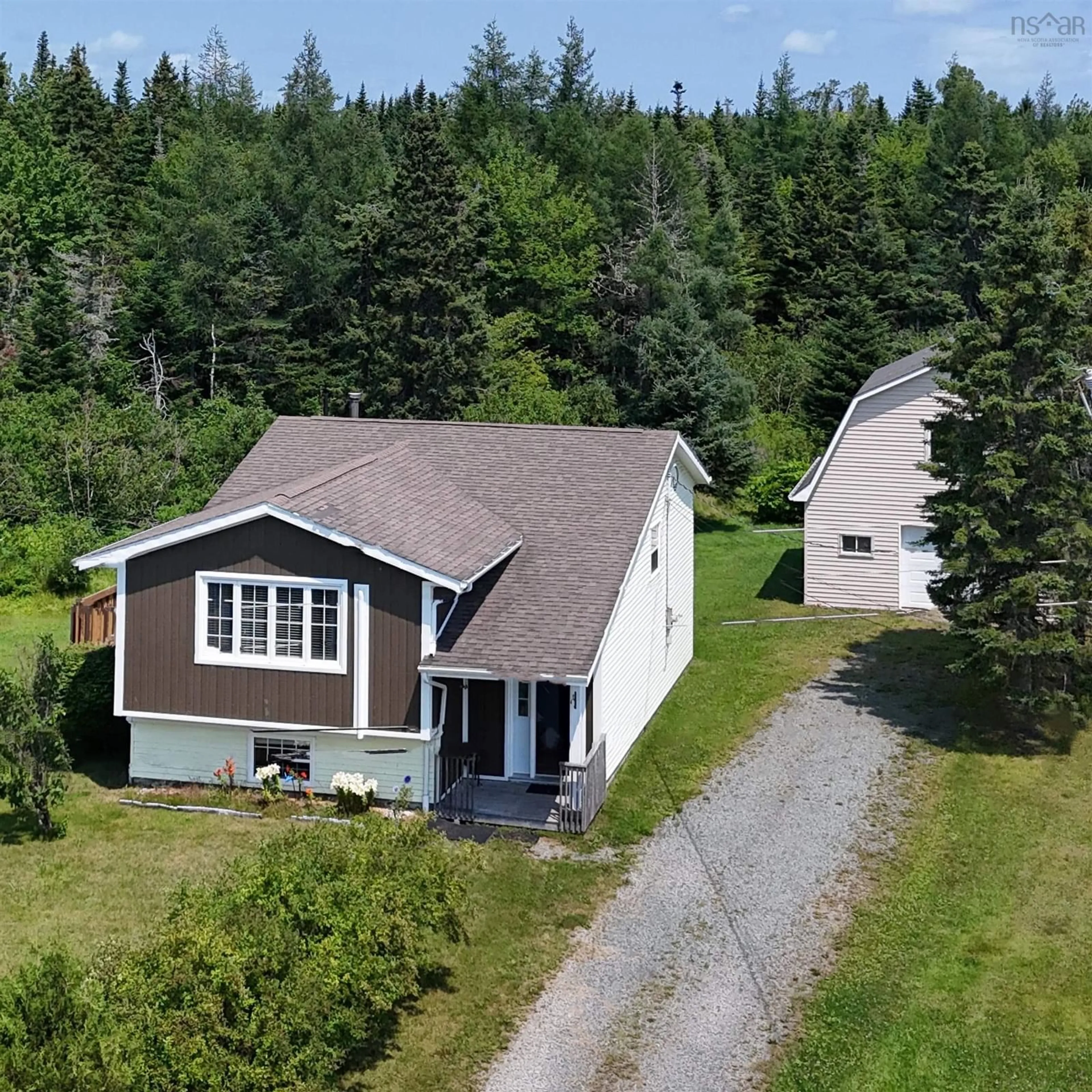 A pic from outside/outdoor area/front of a property/back of a property/a pic from drone, unknown for 1049 Evanston Rd, Evanston Nova Scotia B0E 1J0