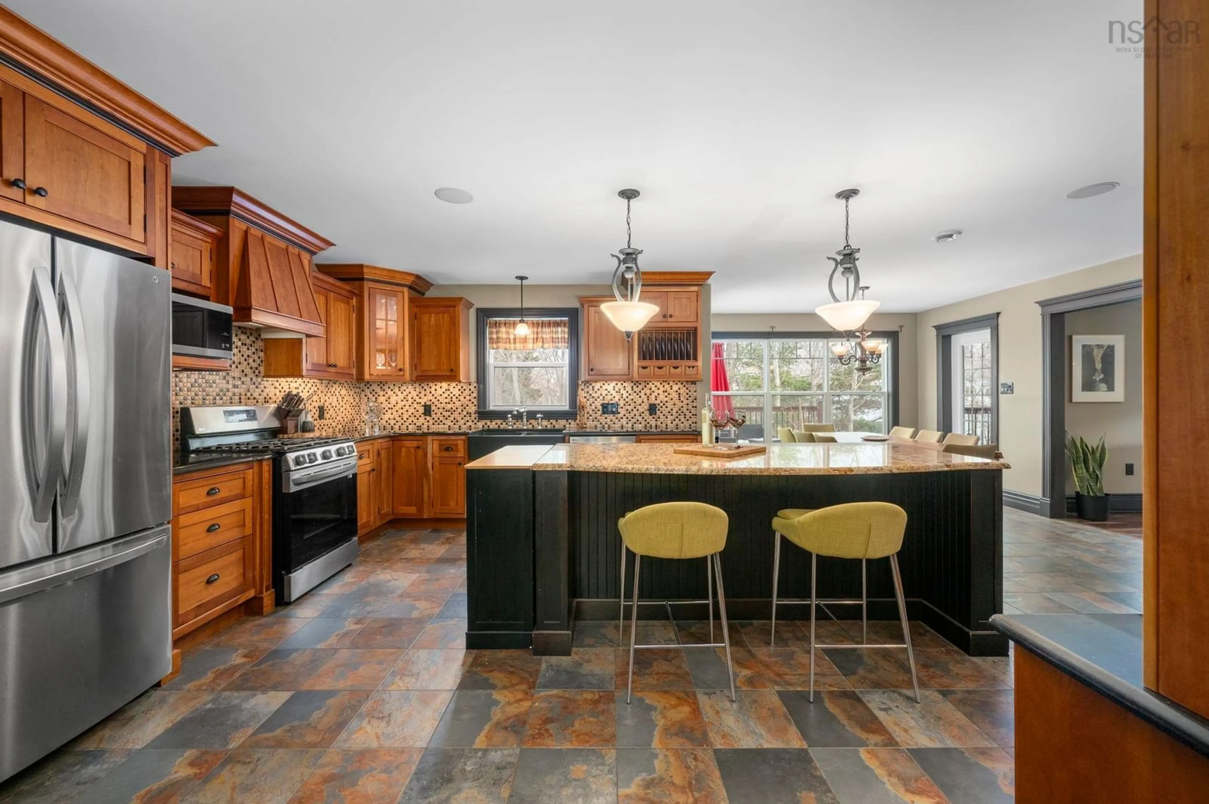 Open concept kitchen, ceramic/tile floor for 38 Dalhousie Ave, Kentville Nova Scotia B4N 5E5