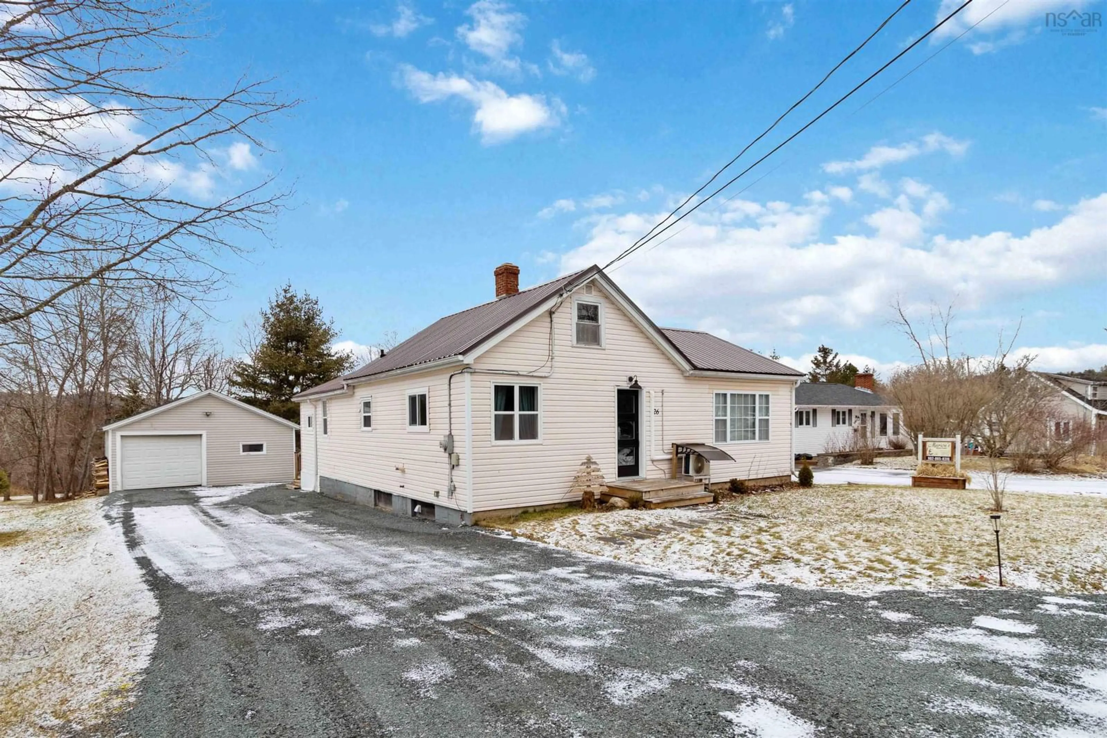 A pic from outside/outdoor area/front of a property/back of a property/a pic from drone, street for 26 Beaver Bank Cross Rd, Middle Sackville Nova Scotia B4E 1K5