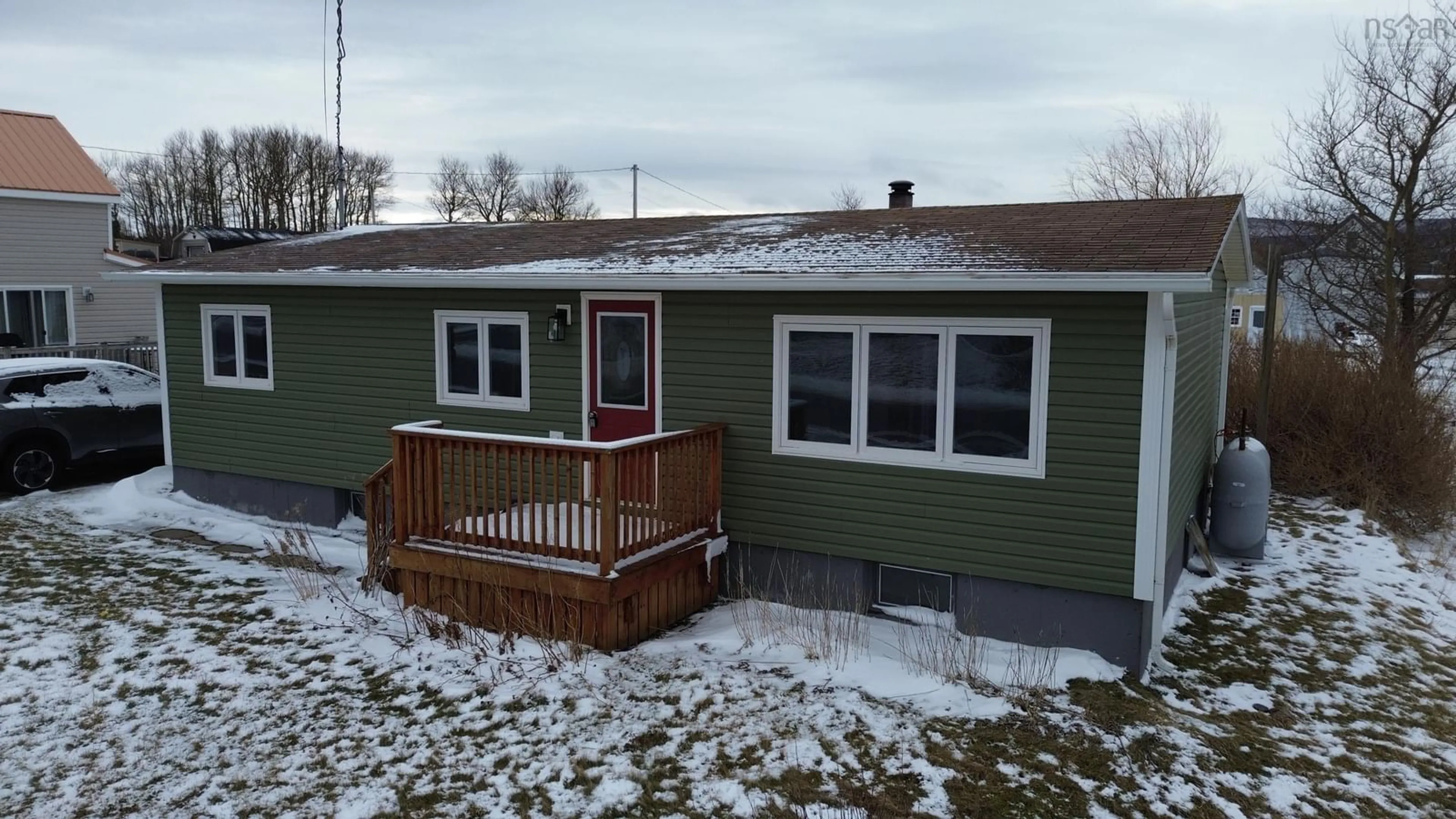 Home with vinyl exterior material, street for 36 Veterans Memorial Crt, Inverness Nova Scotia B0E 1N0