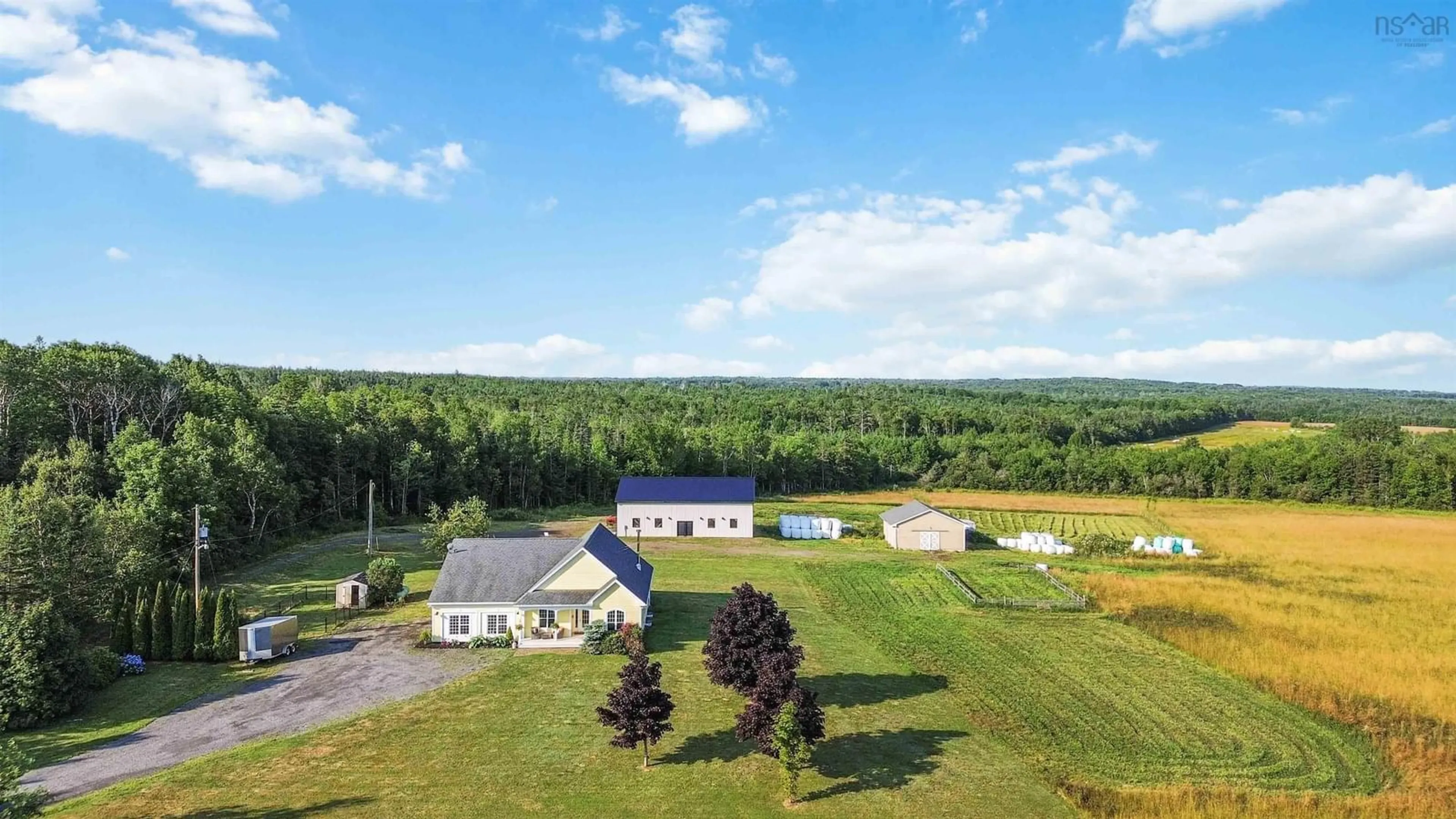 A pic from outside/outdoor area/front of a property/back of a property/a pic from drone, mountain view for 3419 Highway 359, Halls Harbour Nova Scotia B0P 1J0