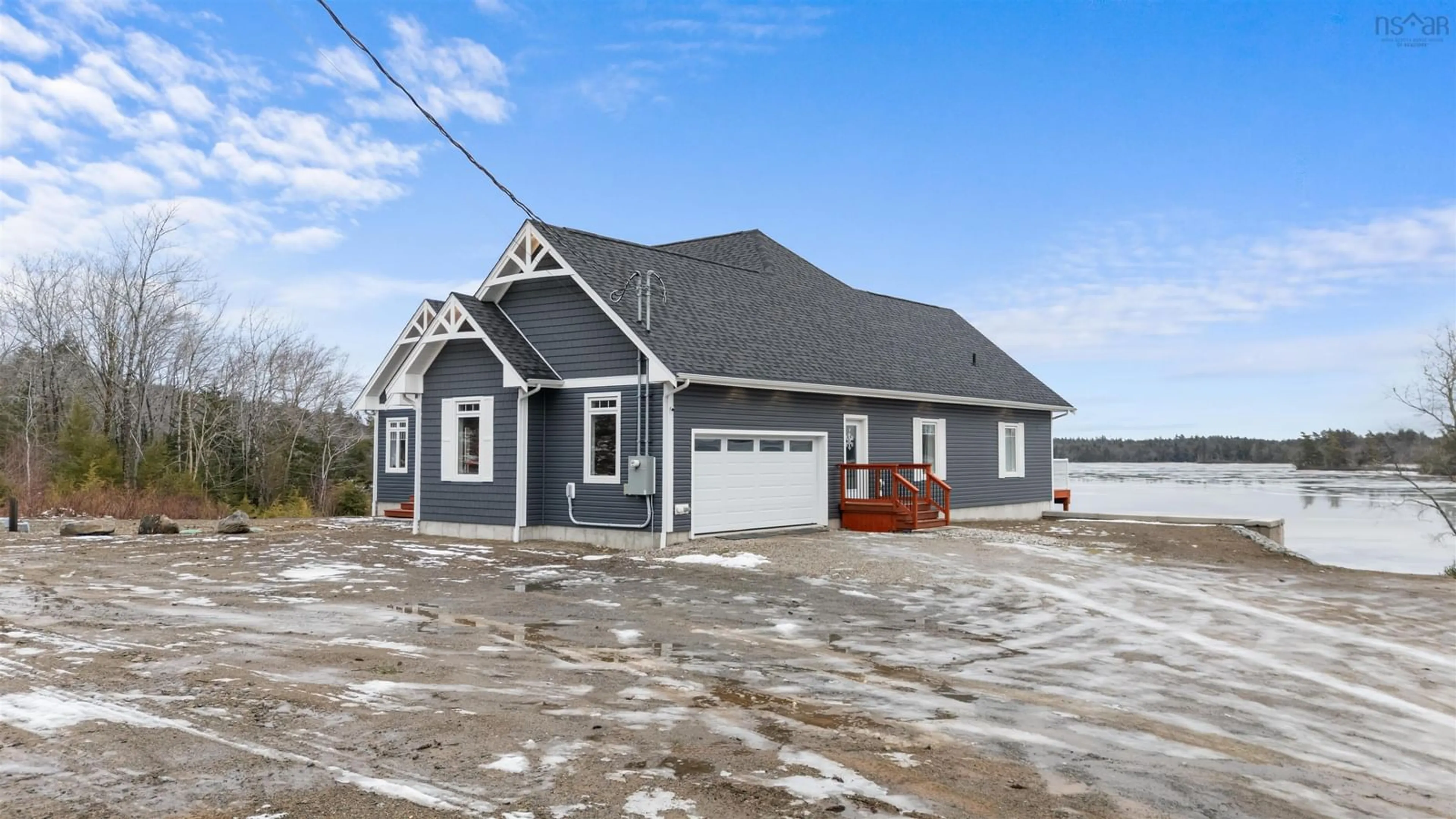 Home with vinyl exterior material, water/lake/river/ocean view for 3224 203 Hwy, Middle Ohio Nova Scotia B0T 1W0