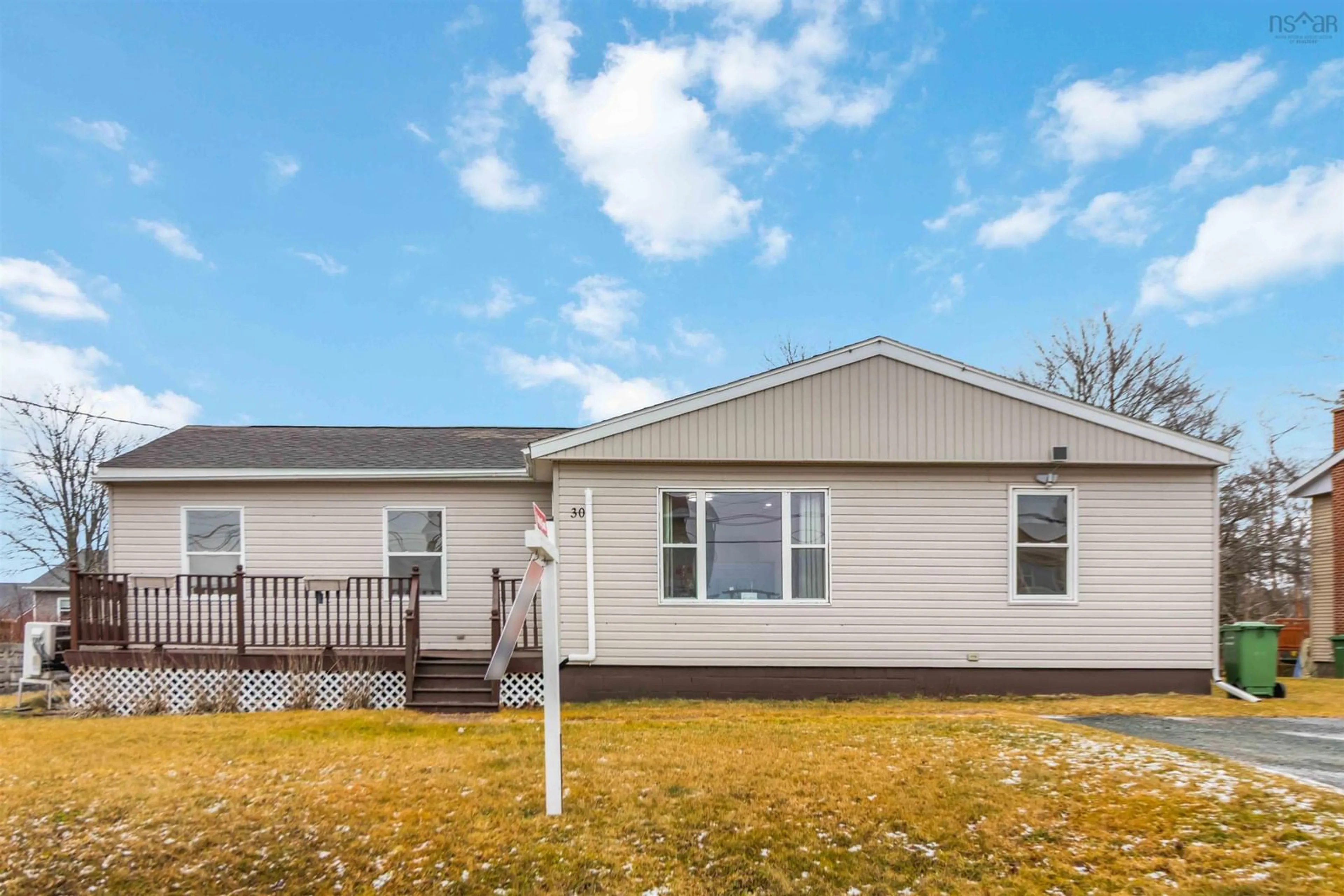 Home with vinyl exterior material, street for 30 Woodcrest Ave, Halifax Nova Scotia B3R 1C4
