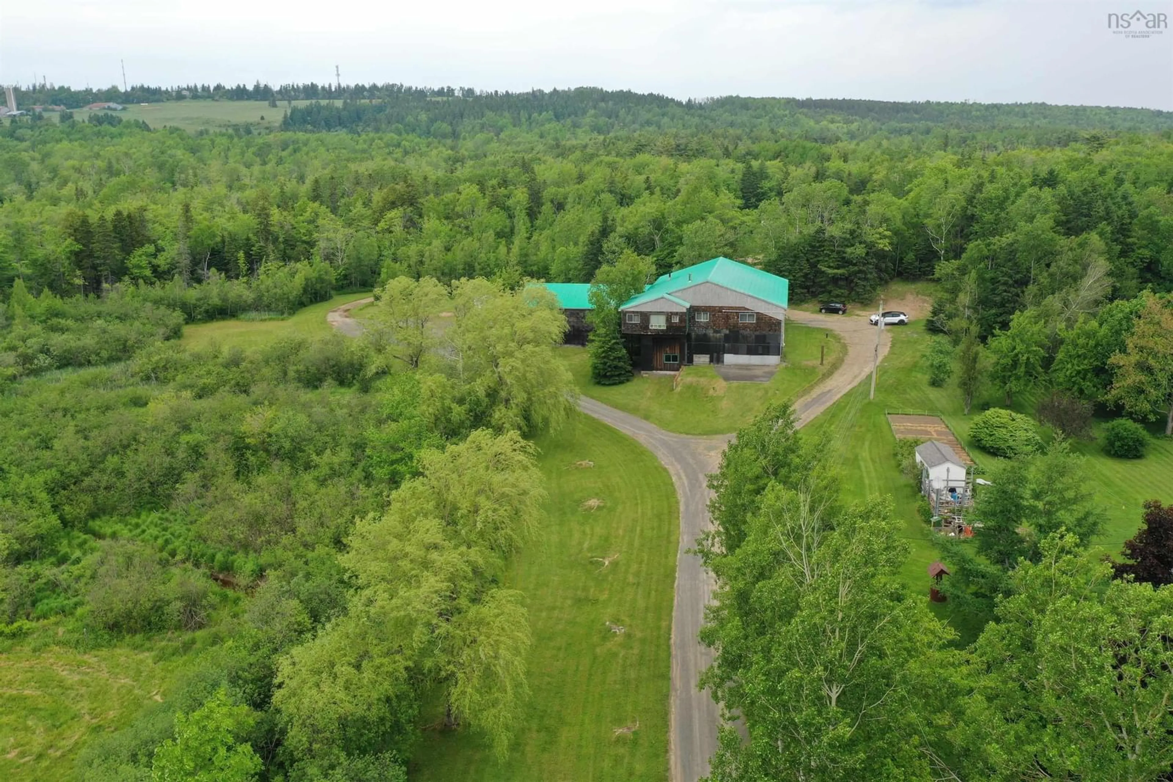 A pic from outside/outdoor area/front of a property/back of a property/a pic from drone, forest/trees view for 6185 Highway 4, Linacy Nova Scotia B2H 5C4