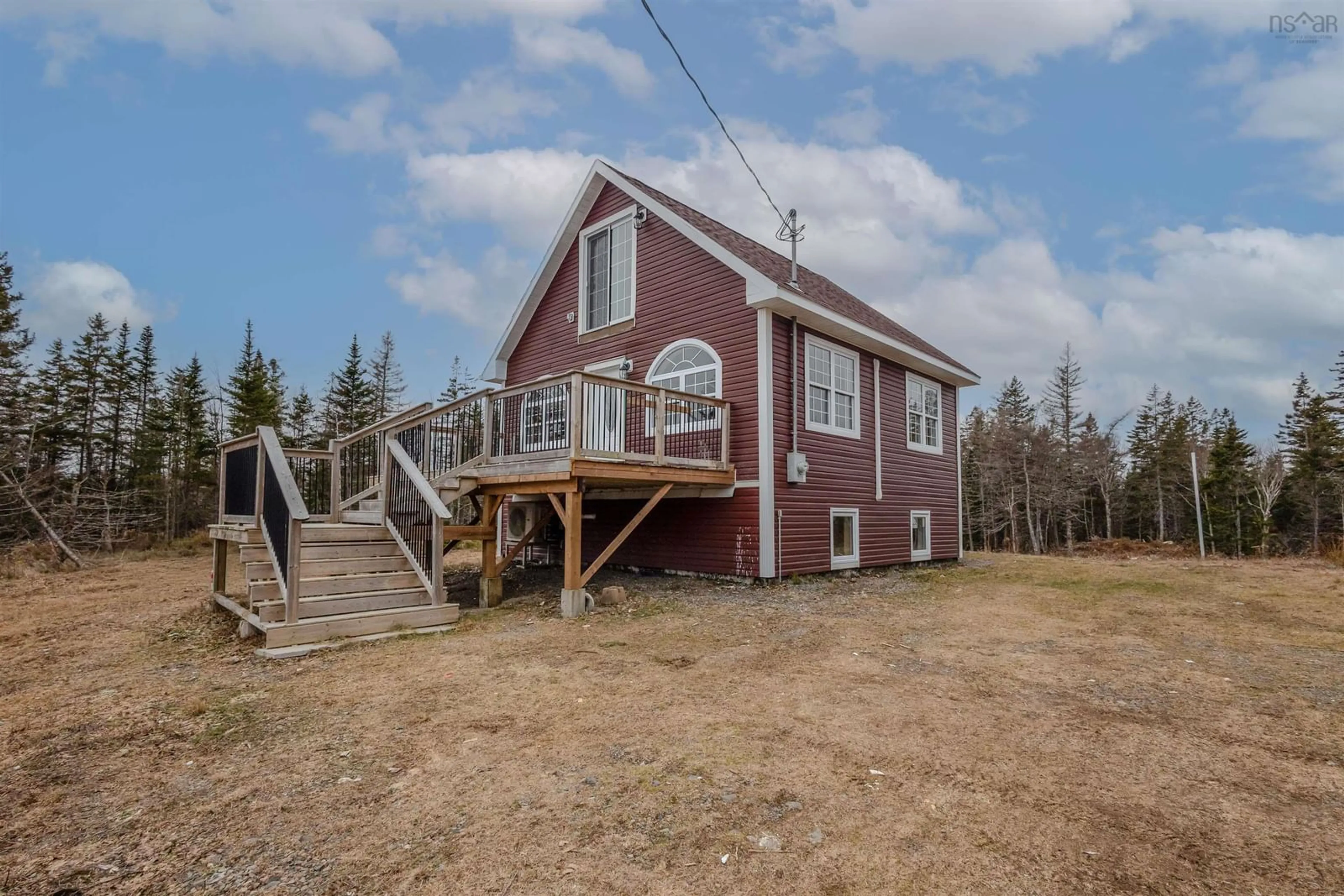 A pic from outside/outdoor area/front of a property/back of a property/a pic from drone, building for 5214 Grand Mira North Rd, Grand Mira North Nova Scotia B1K 1P9
