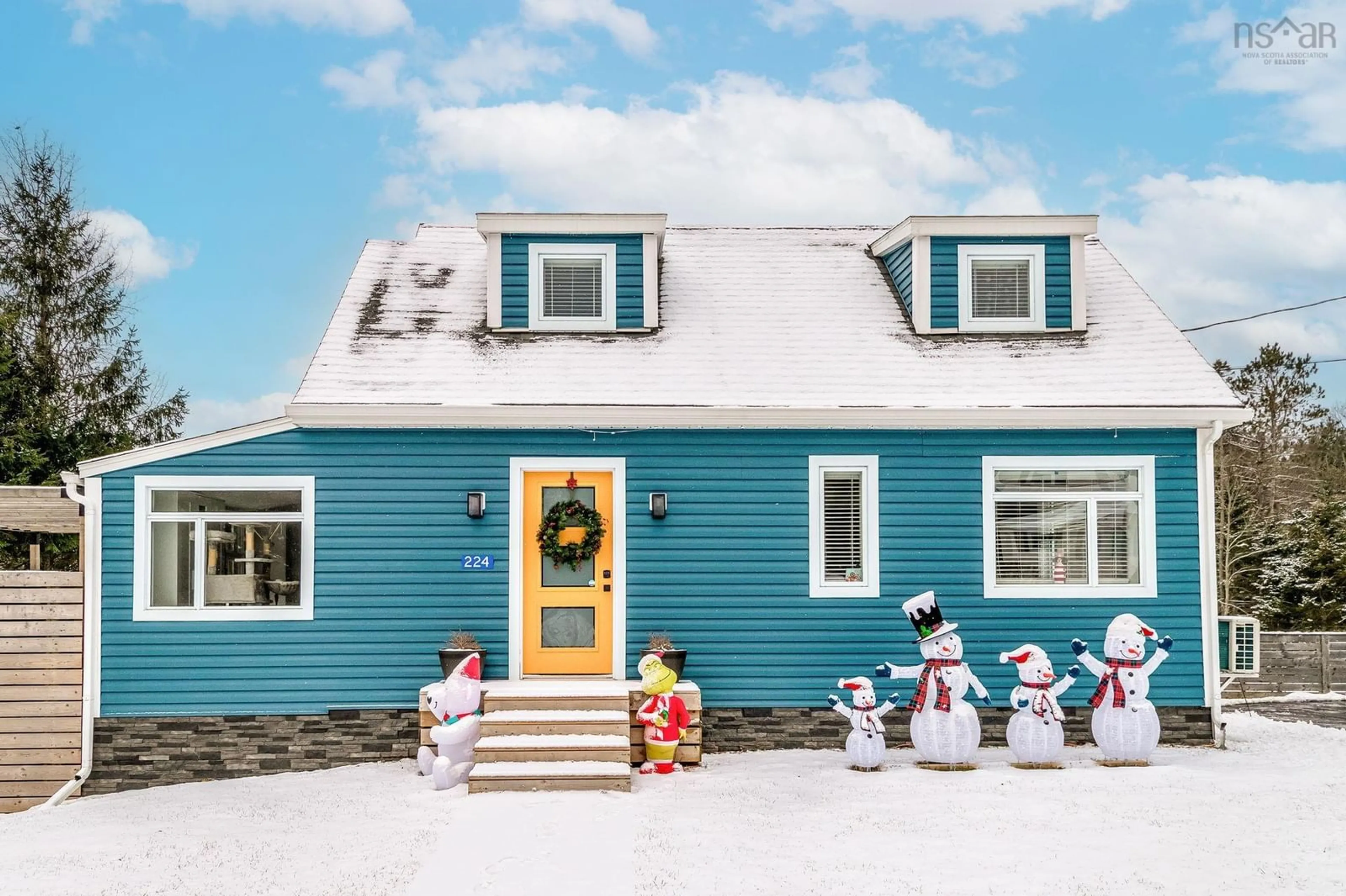 Home with vinyl exterior material, street for 224 Salmon River Rd, Valley Nova Scotia B6L 2S9