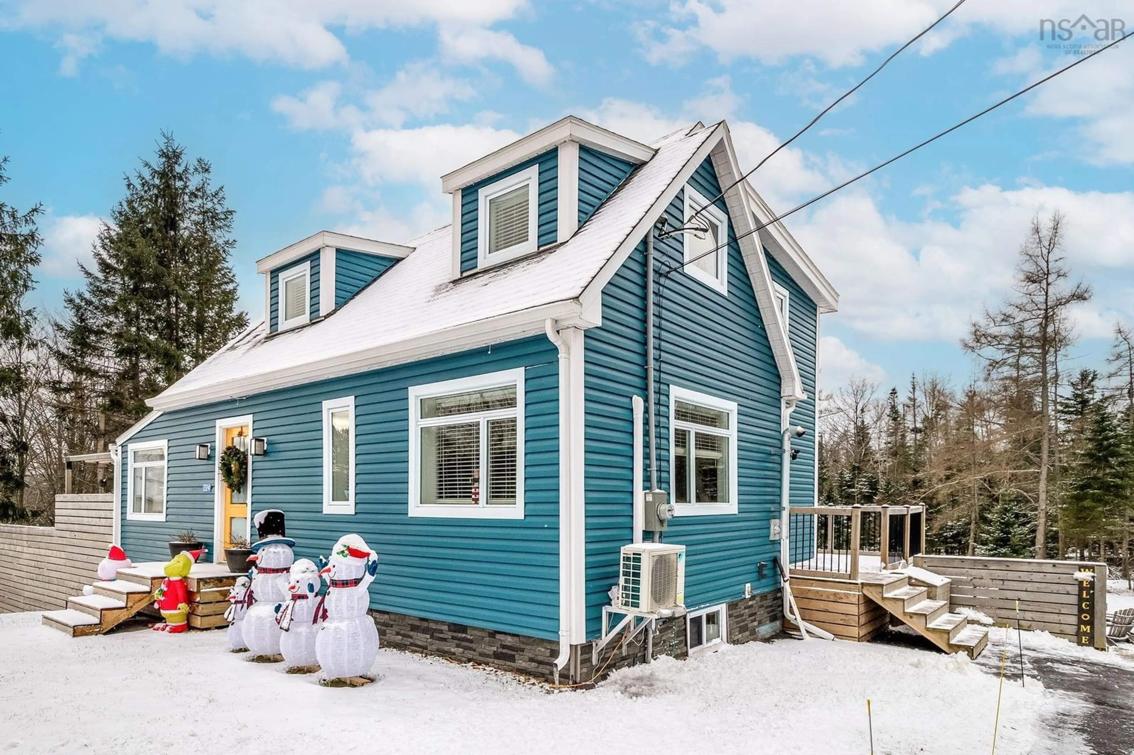 Home with vinyl exterior material, street for 224 Salmon River Rd, Valley Nova Scotia B6L 2S9