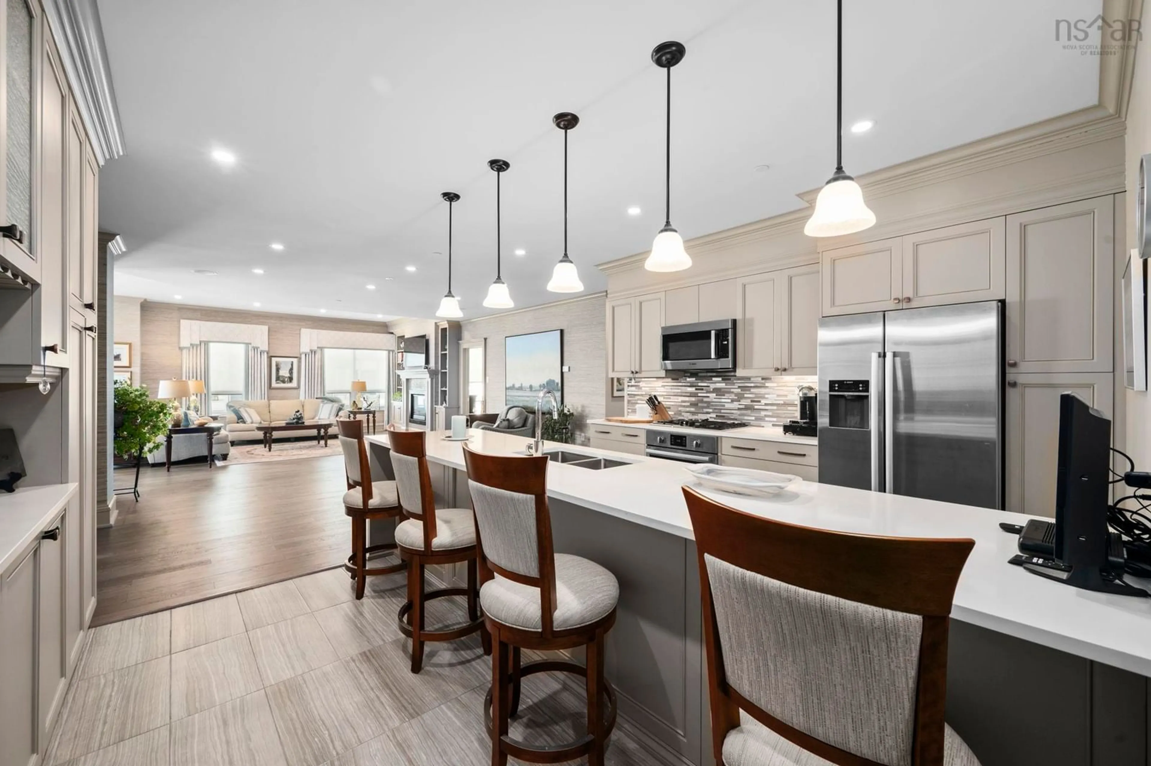 Open concept kitchen, ceramic/tile floor for 67 Kings Wharf Place #1105, Dartmouth Nova Scotia B2Y 0C6