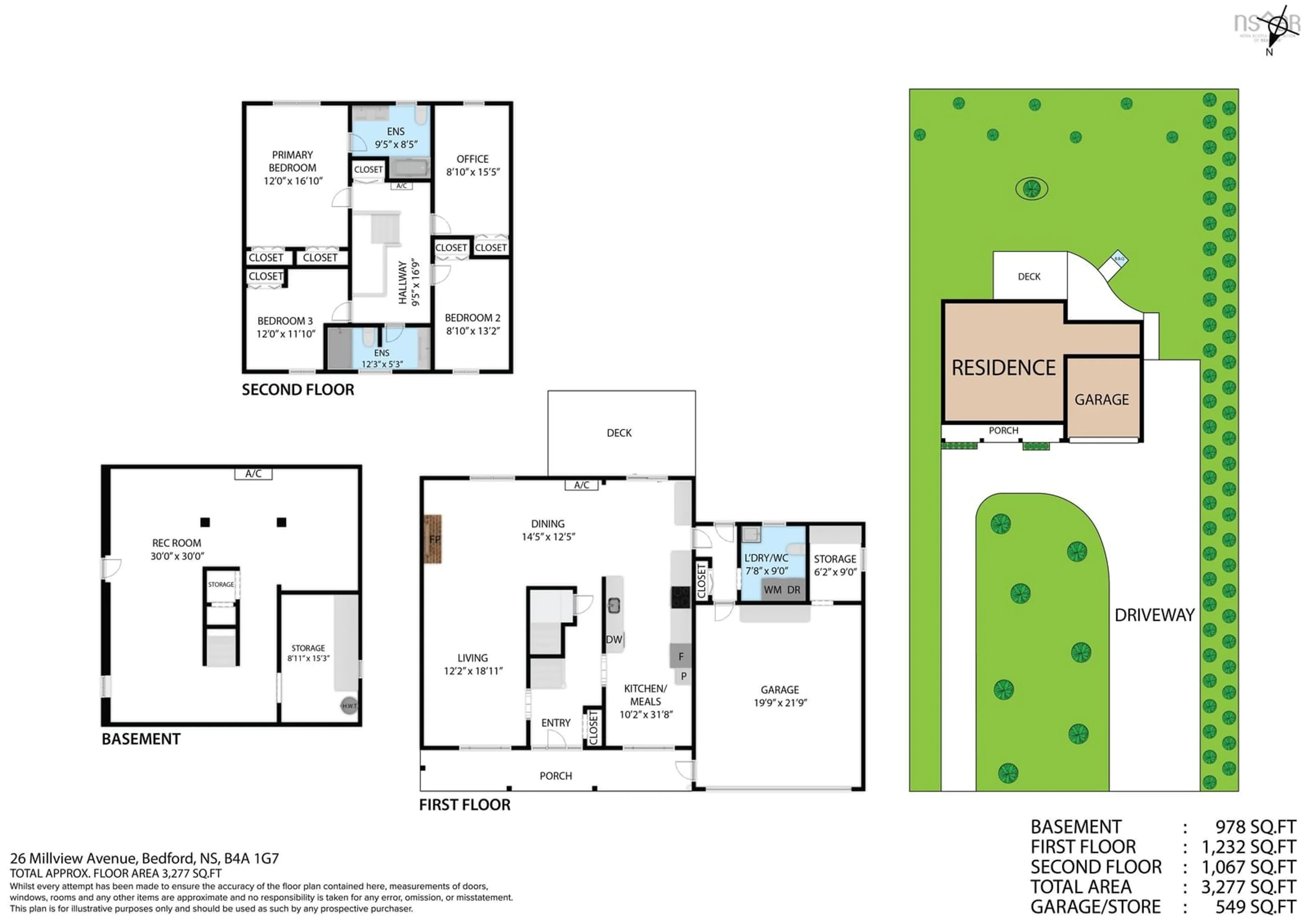 Floor plan for 26 Millview Ave, Bedford Nova Scotia B4A 1G7