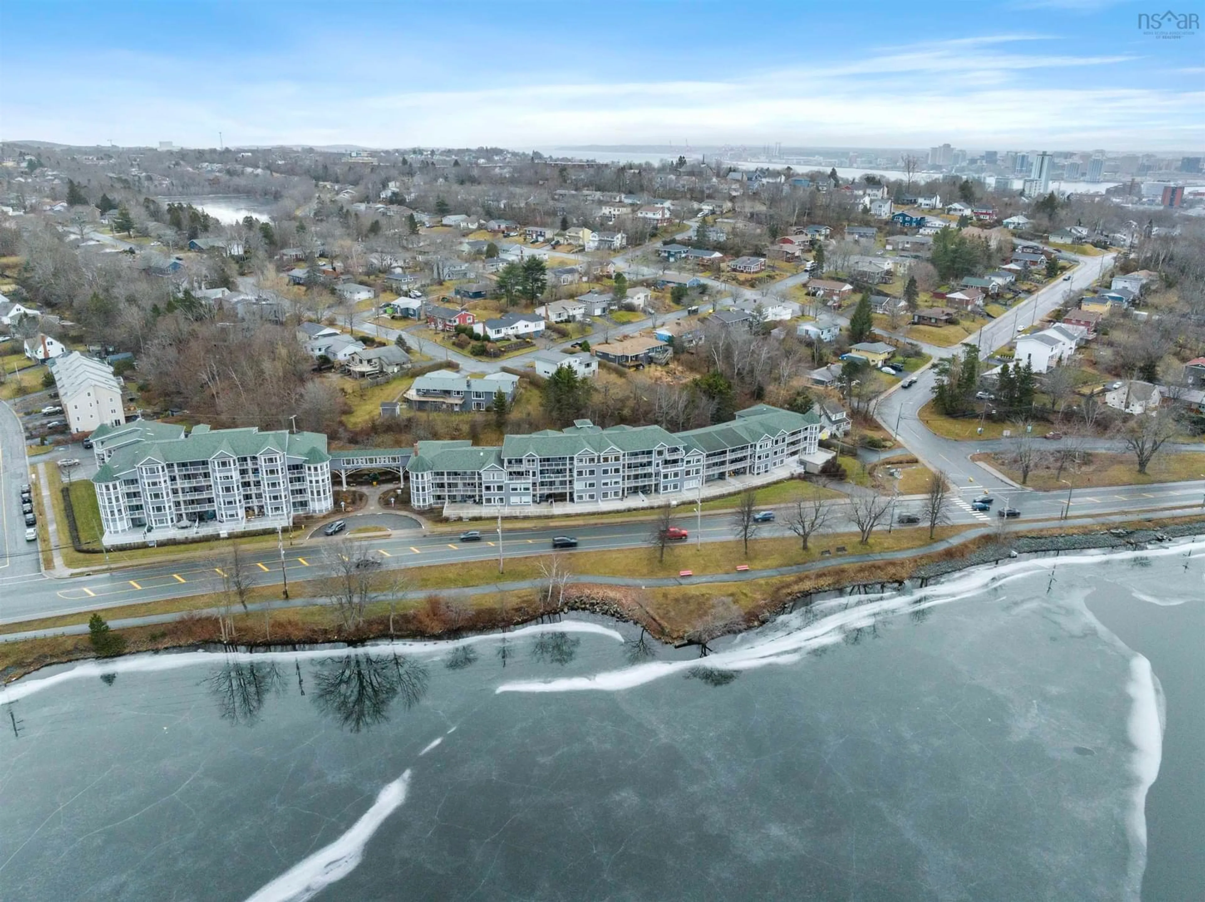 A pic from outside/outdoor area/front of a property/back of a property/a pic from drone, water/lake/river/ocean view for 271 Prince Albert Rd #203, Dartmouth Nova Scotia B2Y 1M9