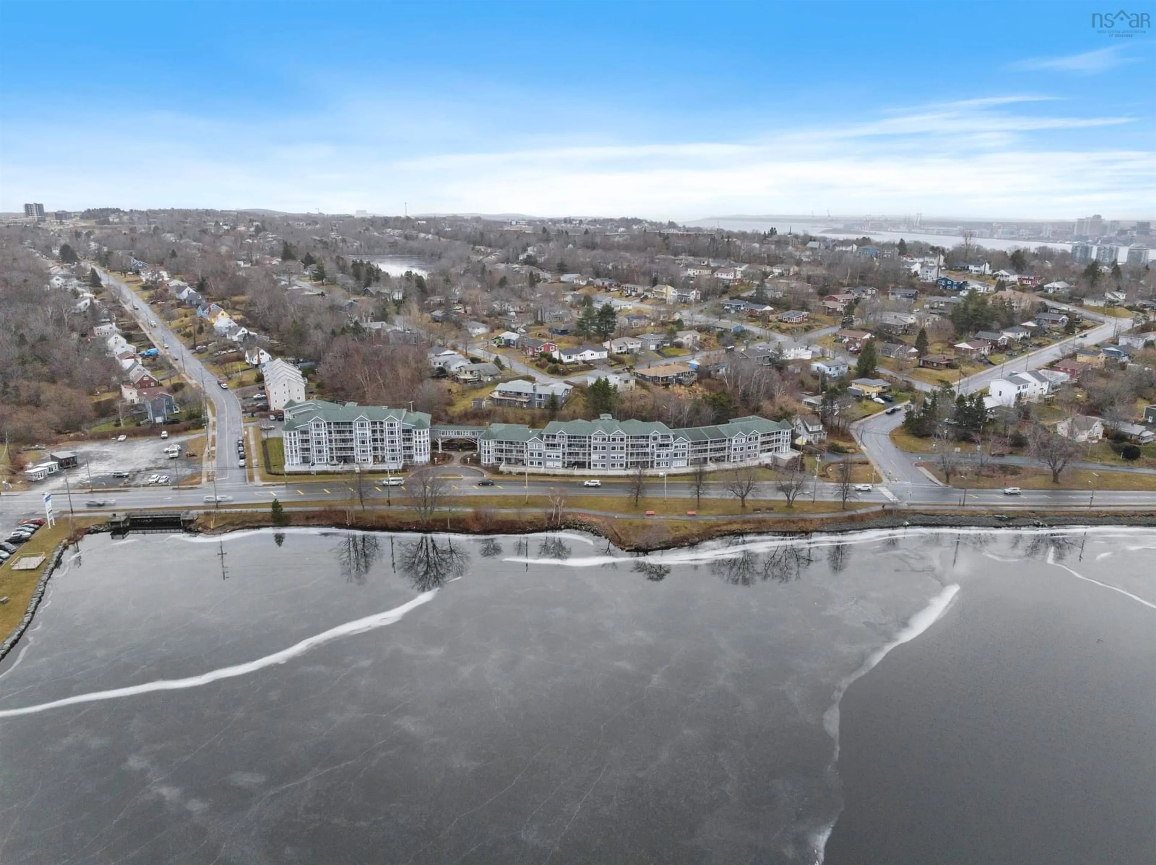 A pic from outside/outdoor area/front of a property/back of a property/a pic from drone, water/lake/river/ocean view for 271 Prince Albert Rd #203, Dartmouth Nova Scotia B2Y 1M9