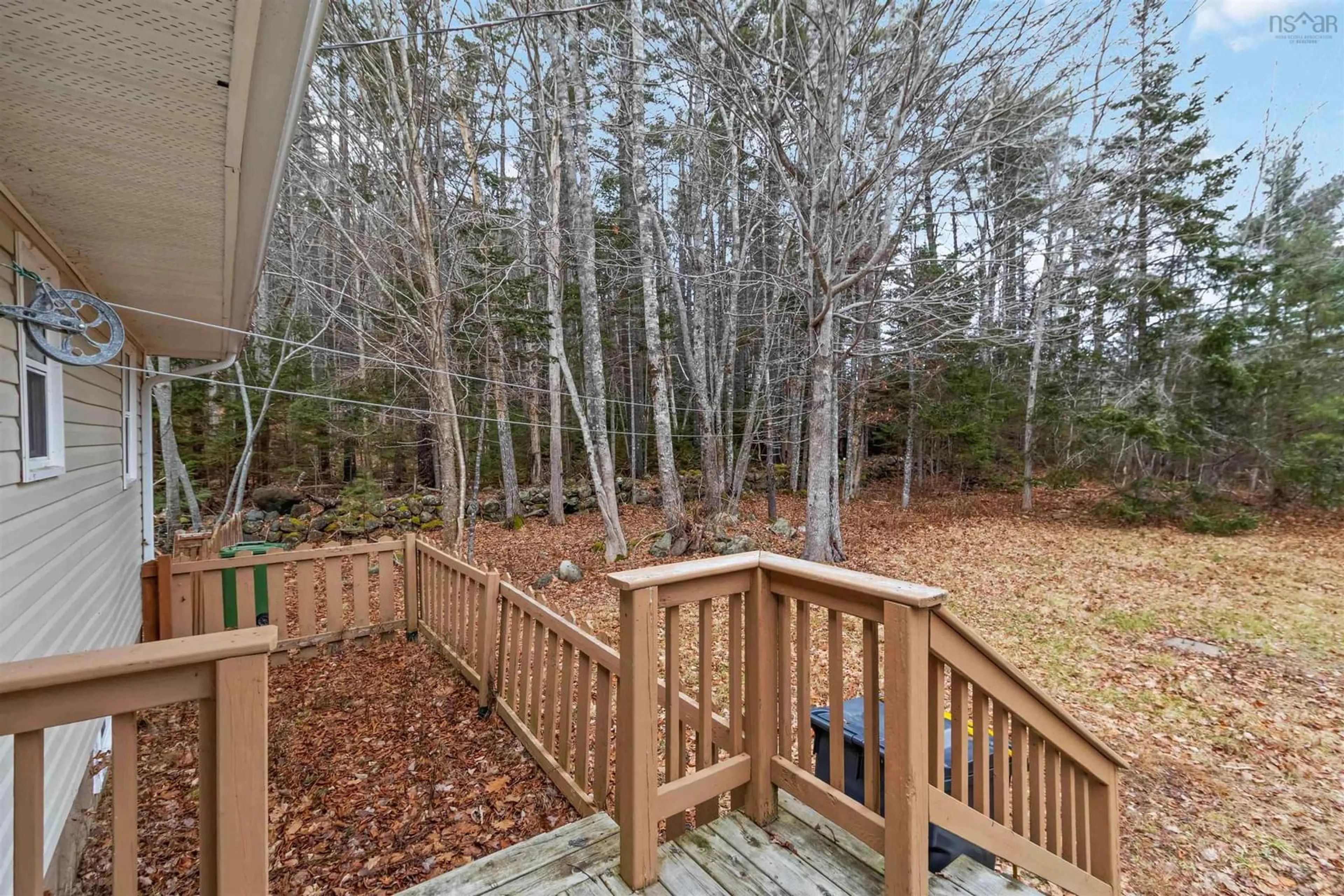 Patio, forest/trees view for 186 Old Kettle Rd, Mill Village Nova Scotia B0J 2H0