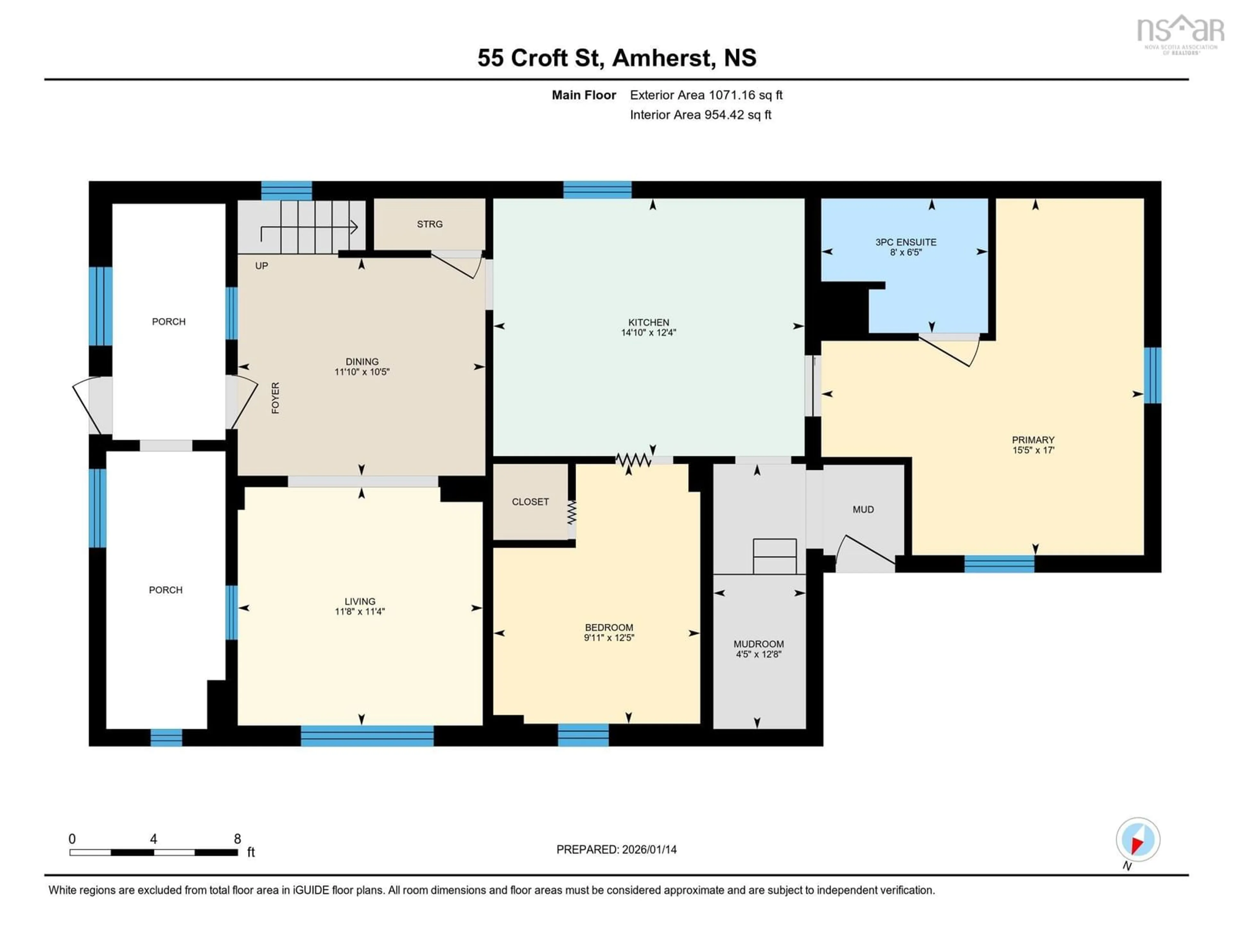 Floor plan for 55 Croft St, Amherst Nova Scotia B4H 2Z8