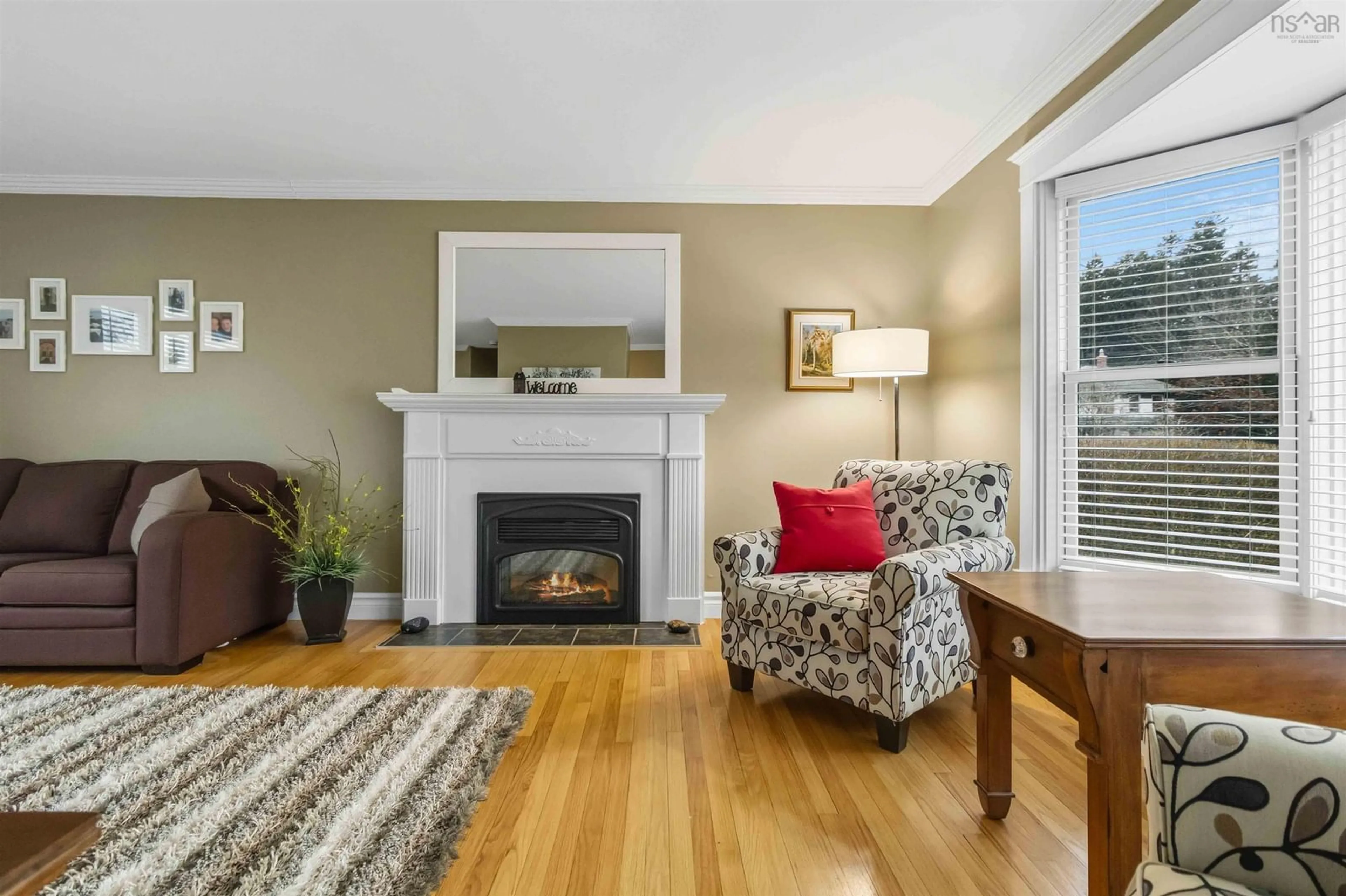 Living room with furniture, wood/laminate floor for 42 Lodge Dr, Halifax Nova Scotia B3M 2G7