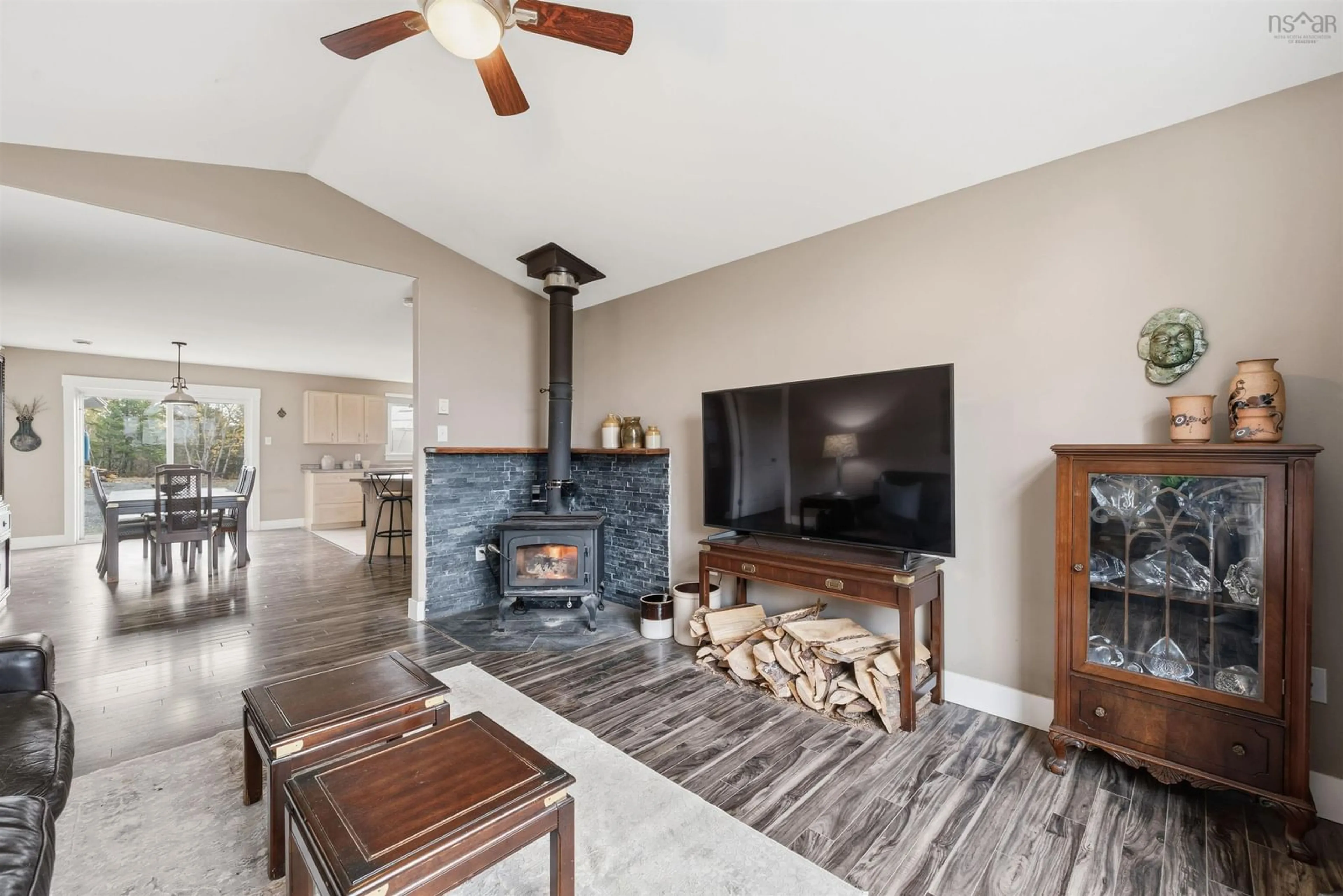 Living room with furniture, ceramic/tile floor for 281 Heselton Dr, Ostrea Lake Nova Scotia B0J 2L0