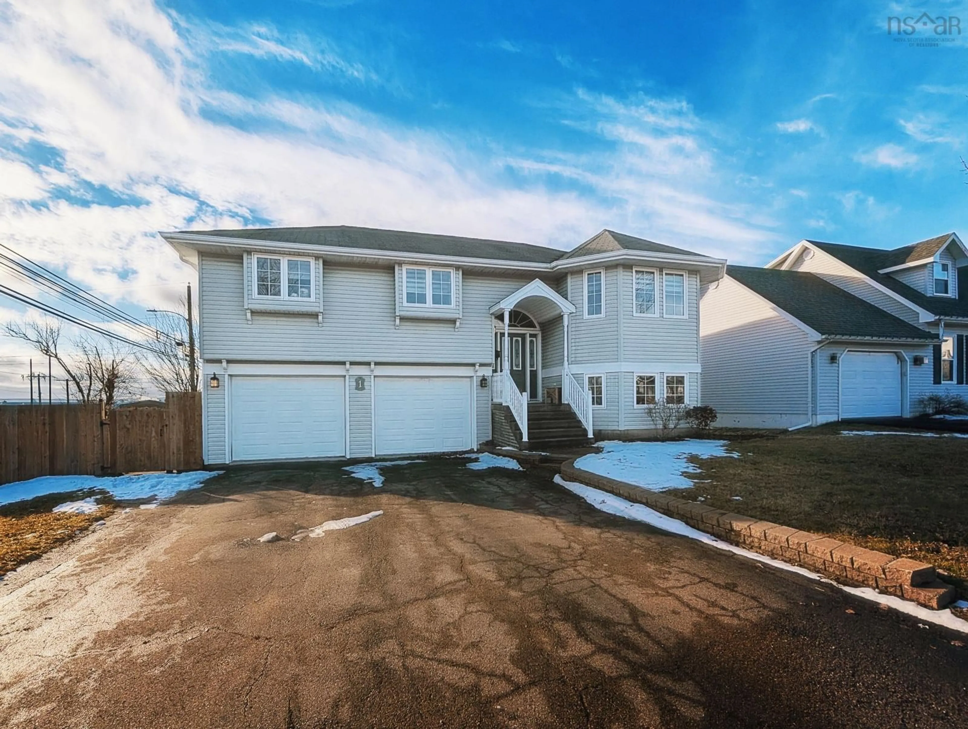 Home with vinyl exterior material, street for 1 Waye Crt, Port Hawkesbury Nova Scotia B9A 3B6