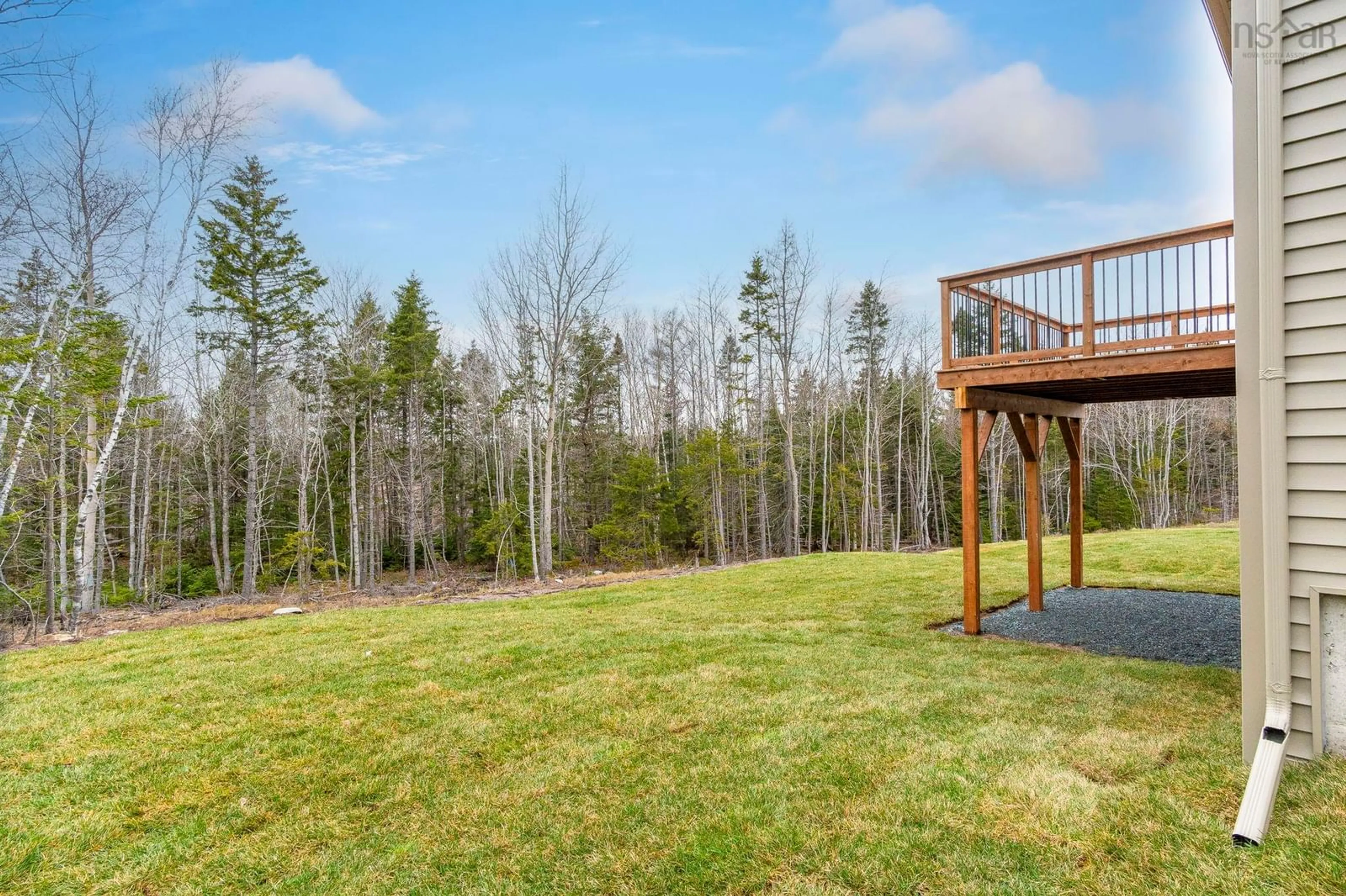 Patio, forest/trees view for GW-7 42 Gardenia Way, Dartmouth Nova Scotia B2X 0C8