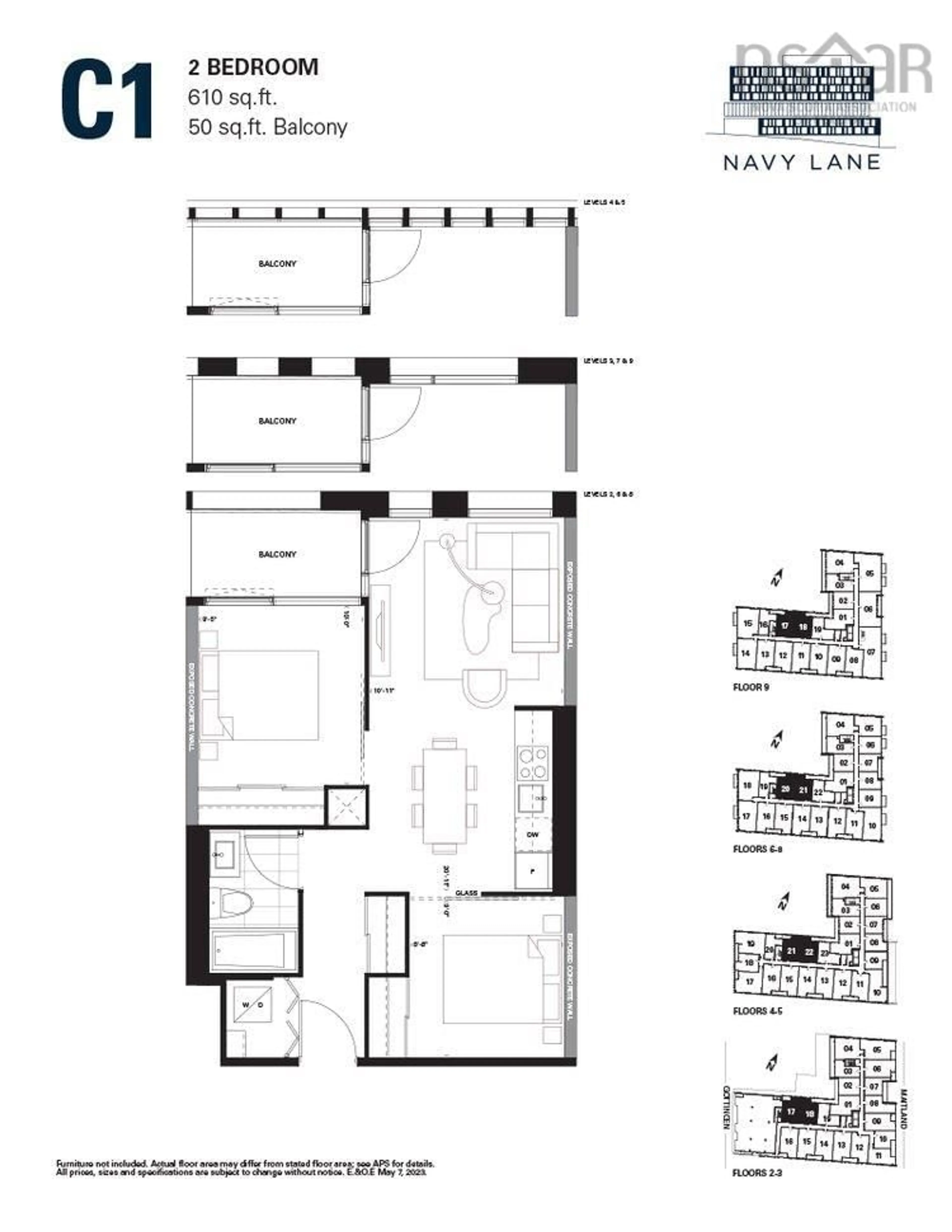 Floor plan for 2250 Maitland St #422, Halifax Nova Scotia B3K 2Z9