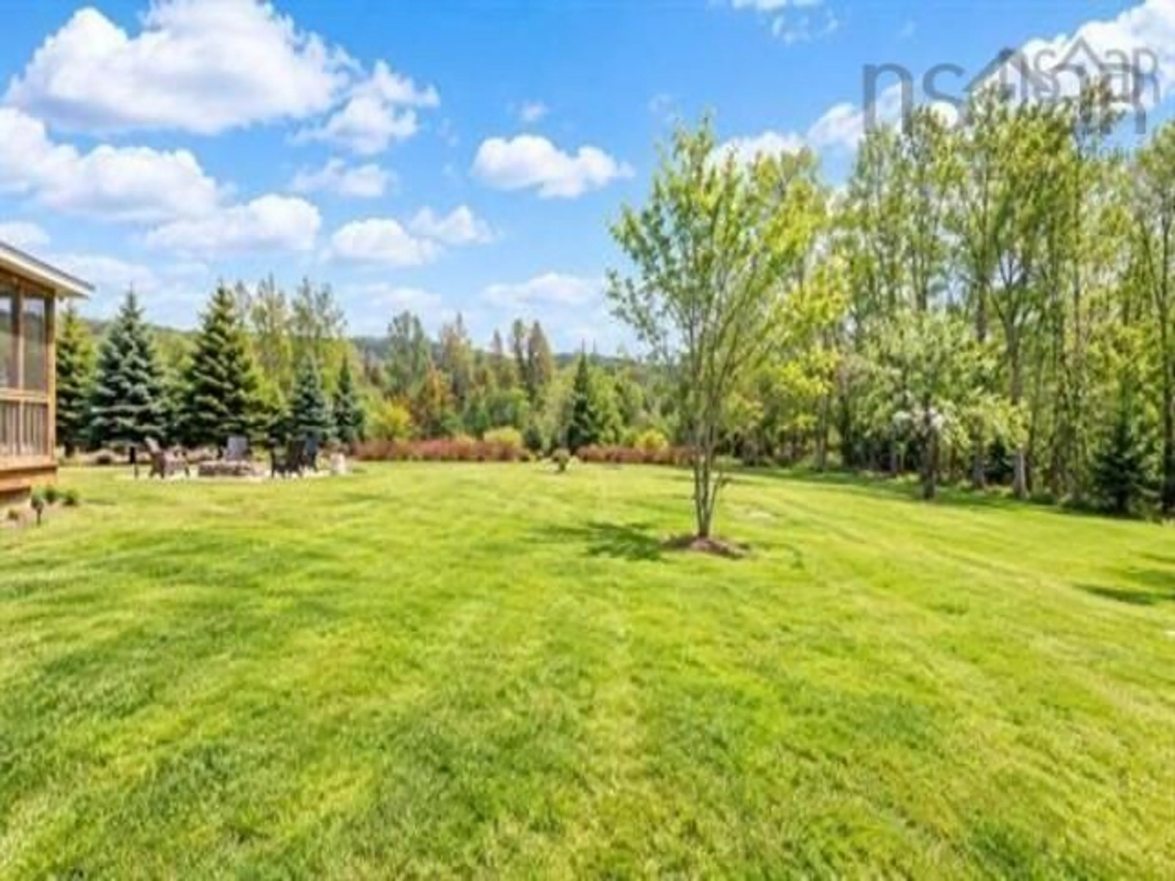 Patio, forest/trees view for 296 Valley Rd, Westchester Nova Scotia B0M 1M0