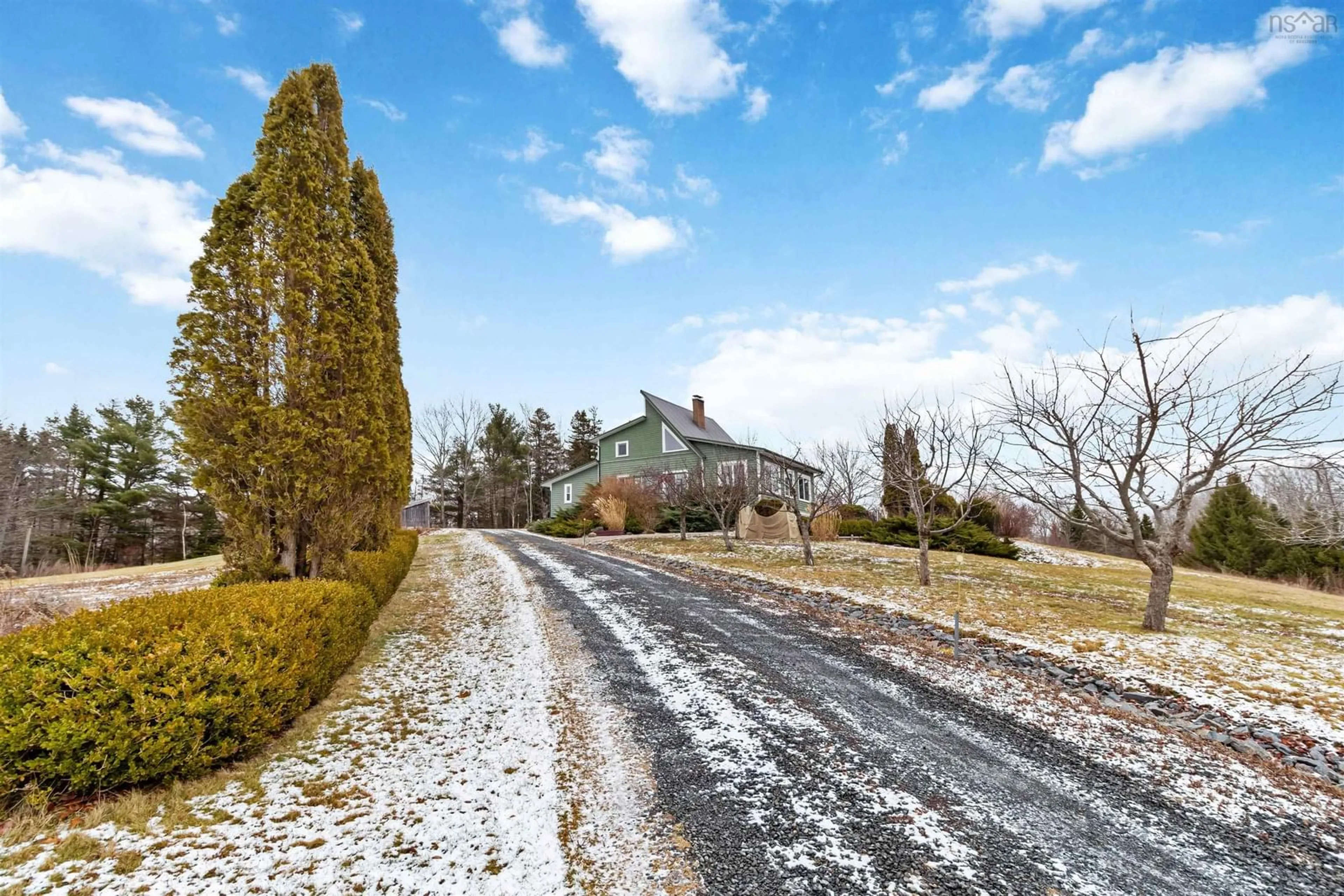 A pic from outside/outdoor area/front of a property/back of a property/a pic from drone, street for 4058 Highway 325, Newcombville Nova Scotia B4V 8M9