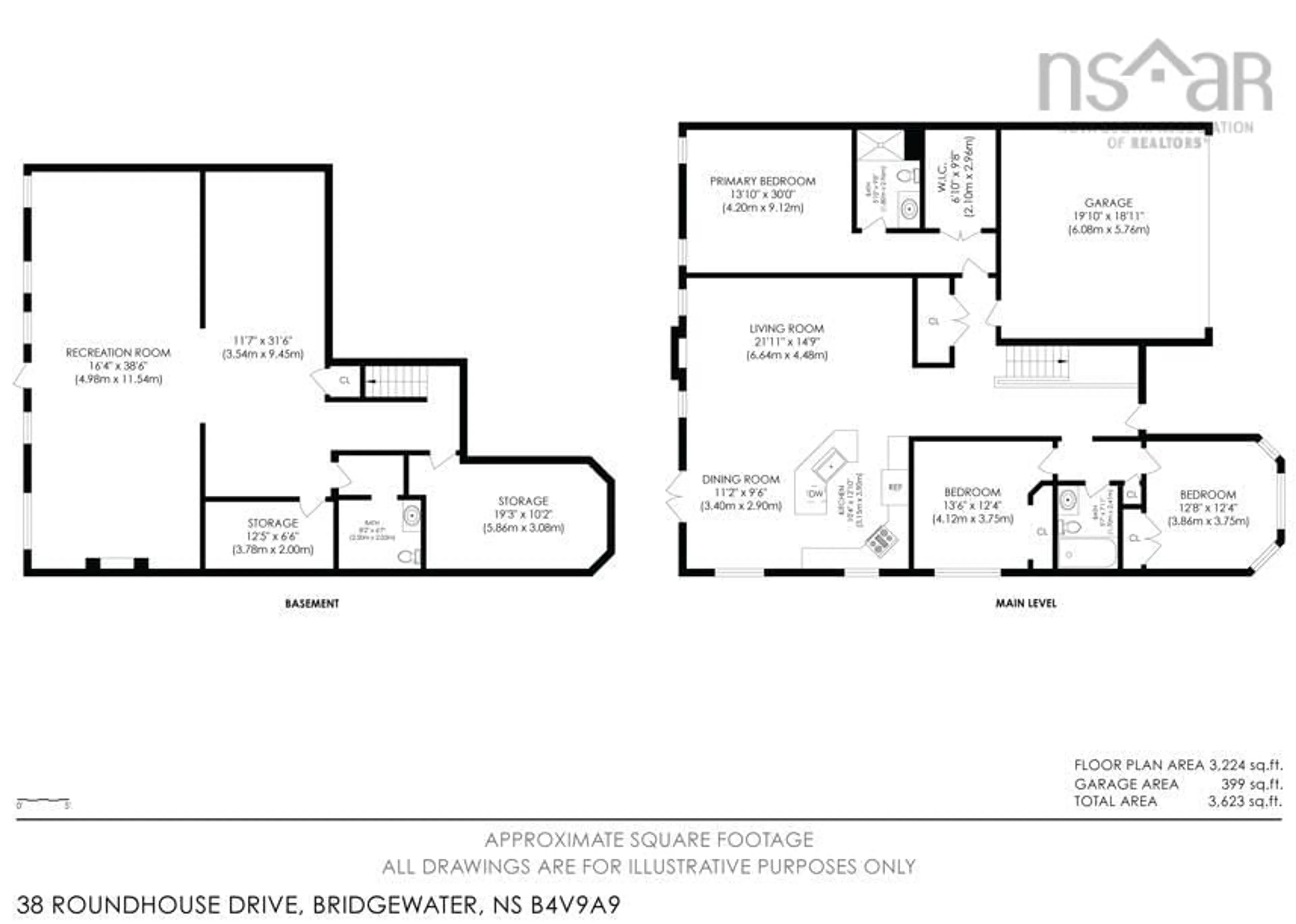 Floor plan for 38 Roundhouse Dr, Bridgewater Nova Scotia B4V 9A9
