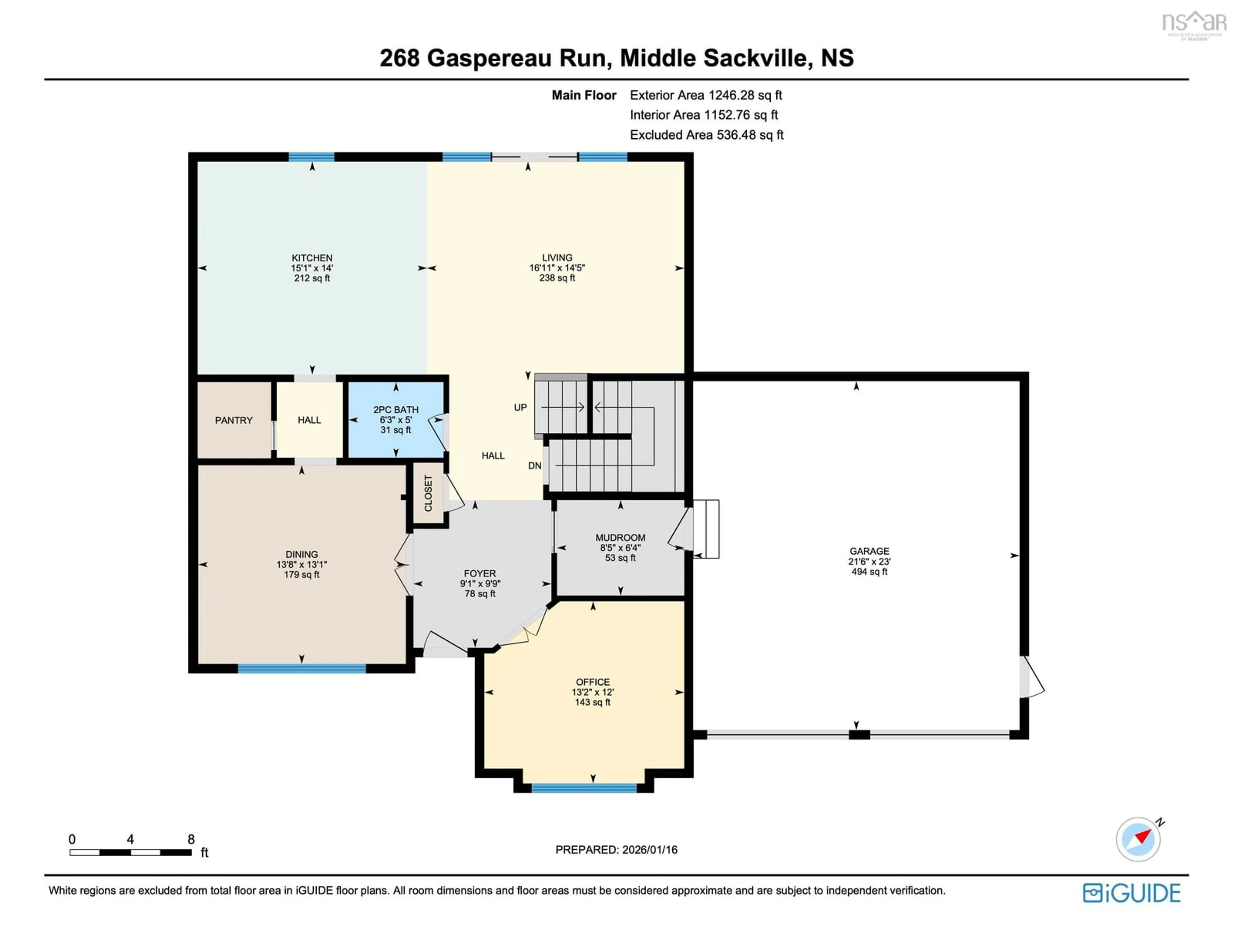 Floor plan for 268 Gaspereau Run, Middle Sackville Nova Scotia B4E 0R4