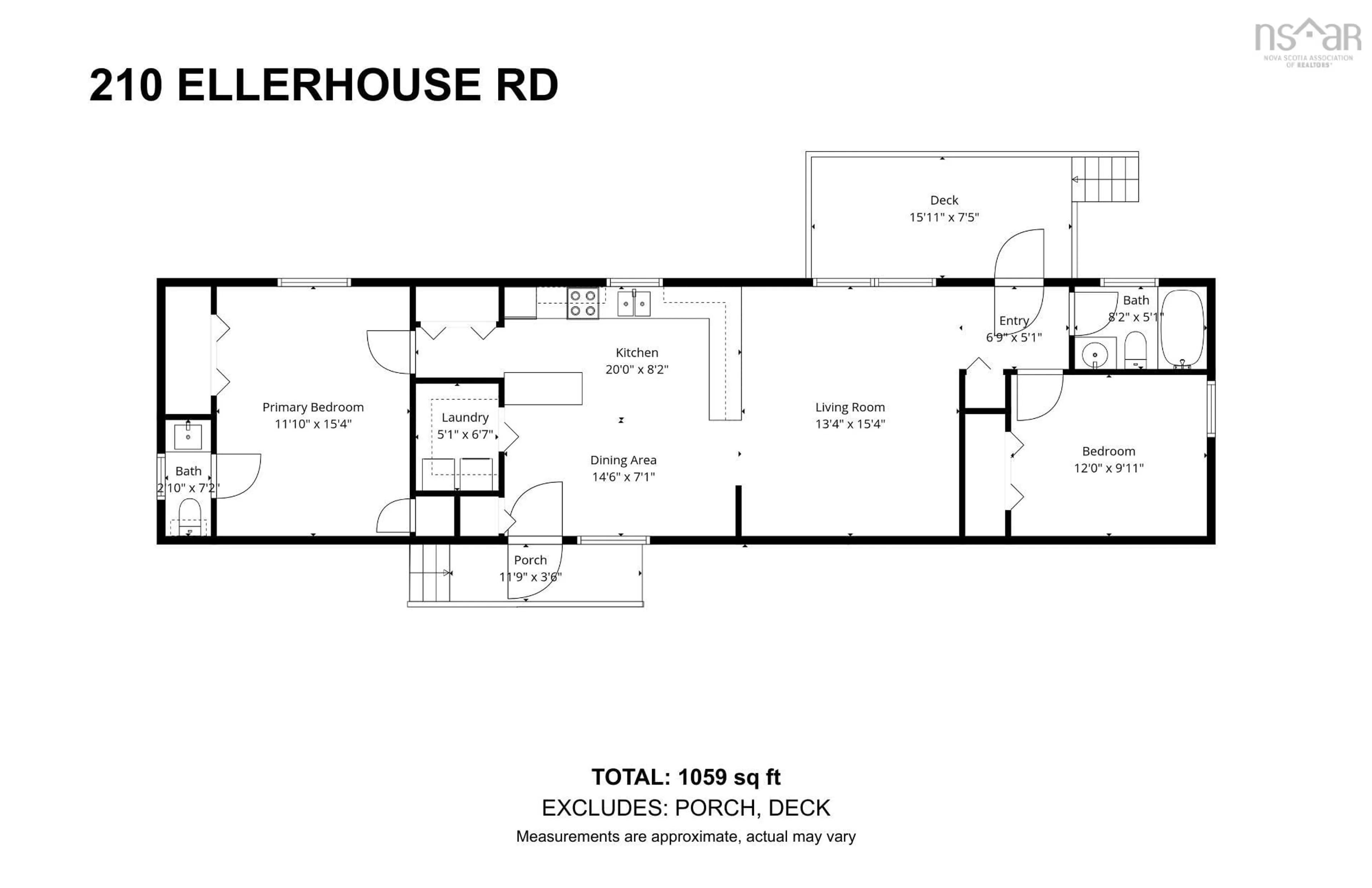 Floor plan for 210 Ellershouse Rd, Ellershouse Nova Scotia B0N 1L0