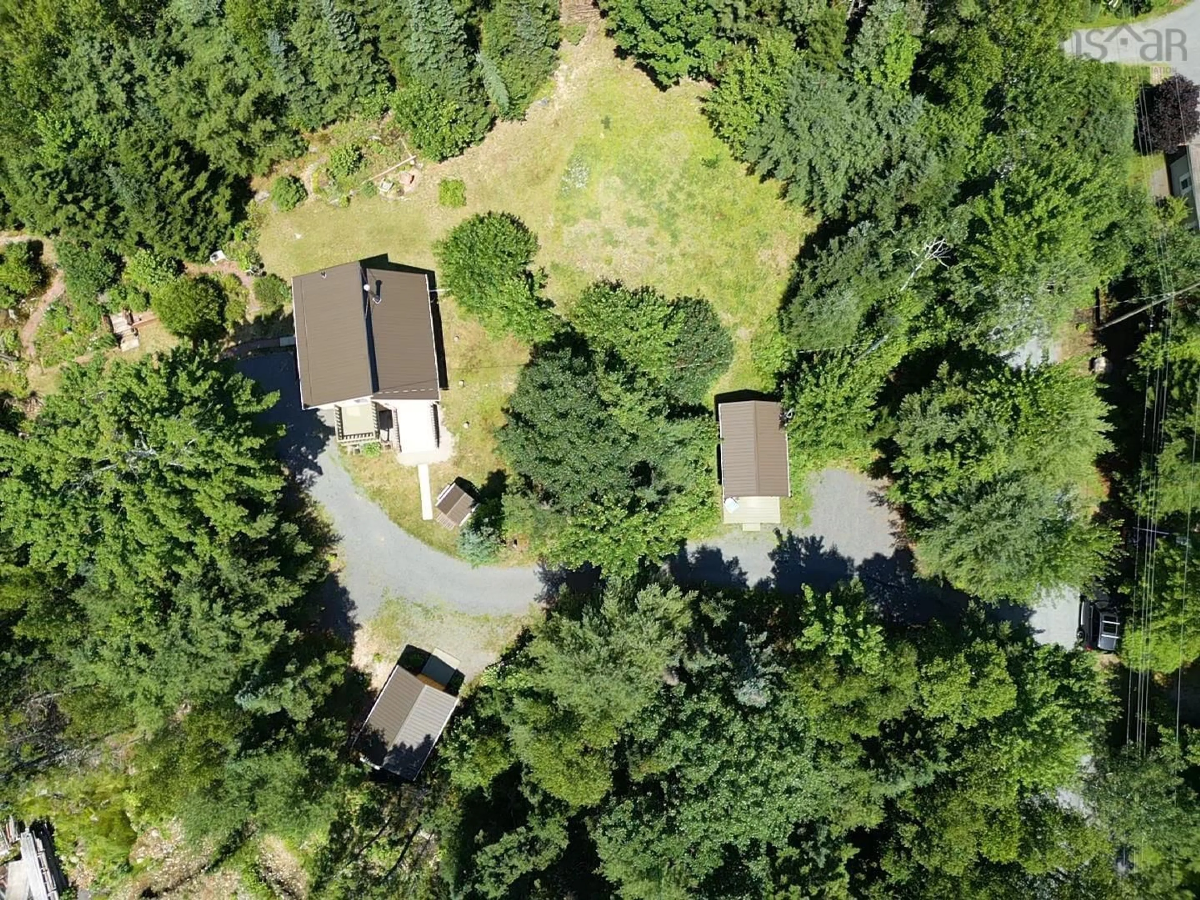 A pic from outside/outdoor area/front of a property/back of a property/a pic from drone, forest/trees view for 217 Hallamore Lane, Middle New Cornwall Nova Scotia B0J 2E0