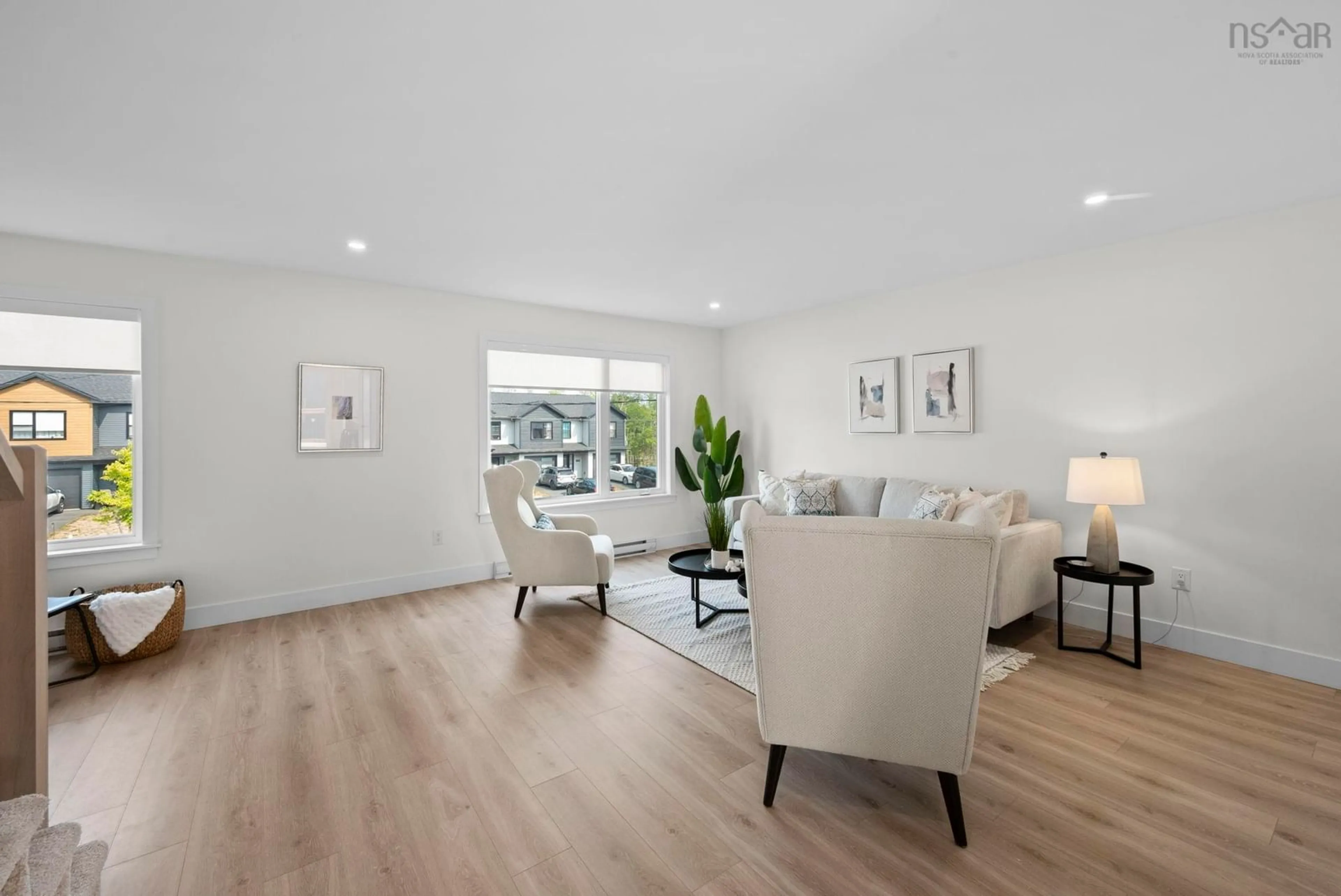 Living room with furniture, wood/laminate floor for 126 Tyler St, Elmsdale Nova Scotia B2S 0B4