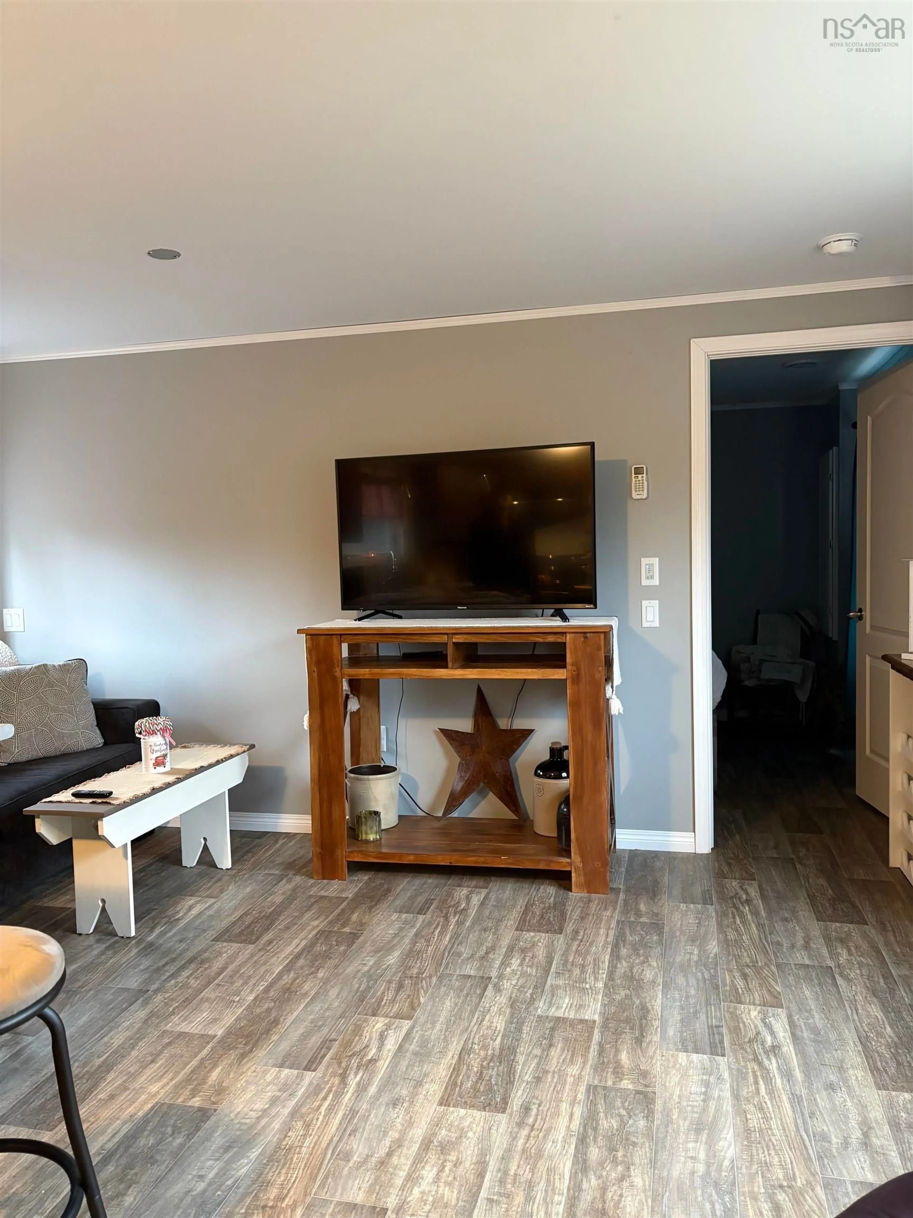 Living room with furniture, wood/laminate floor for 1048 Onslow Mountain Rd, Onslow Mountain Nova Scotia B6L 6R3