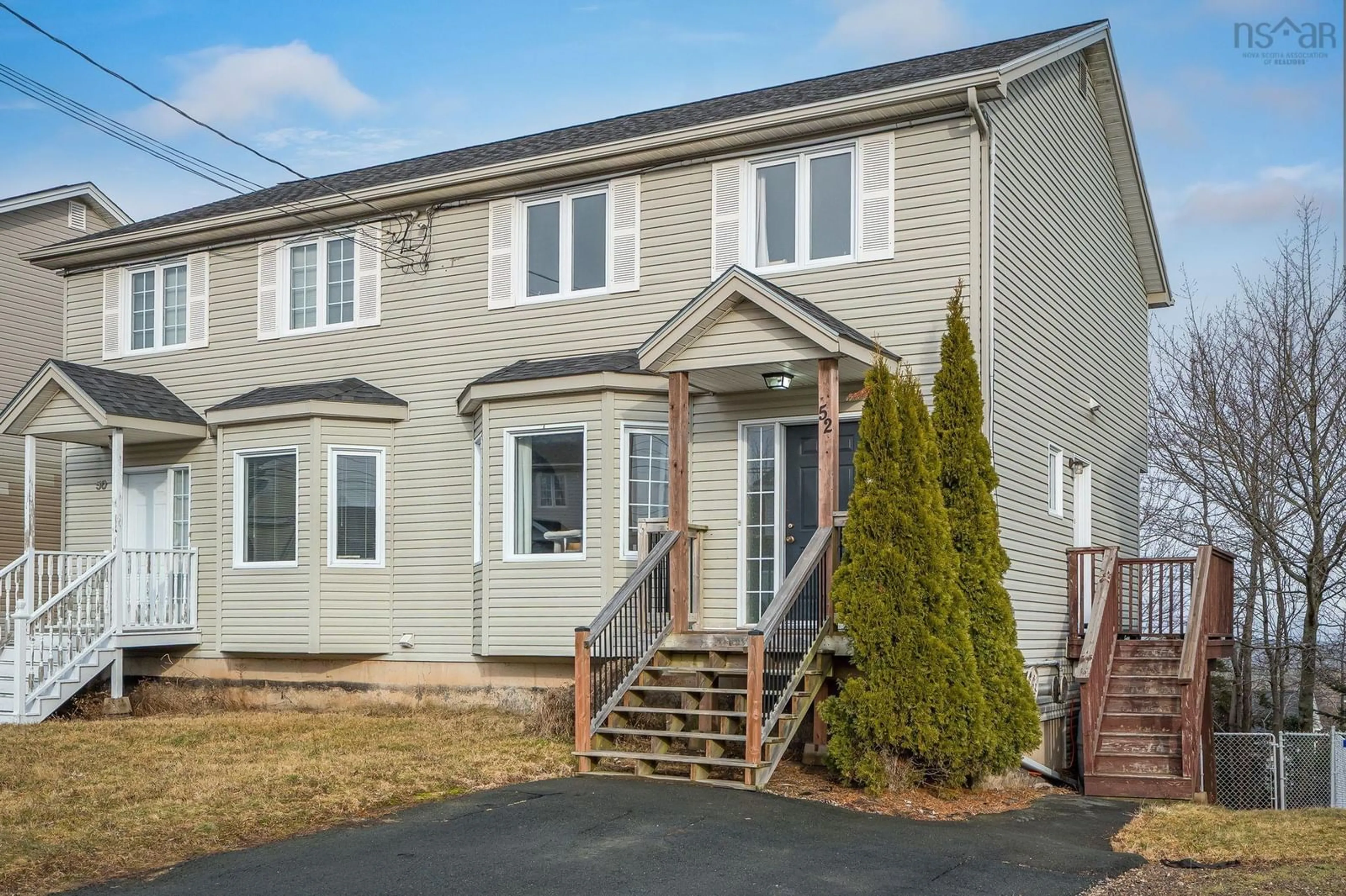 Home with vinyl exterior material, street for 52 Madeira Cres, Dartmouth Nova Scotia B2W 4G7