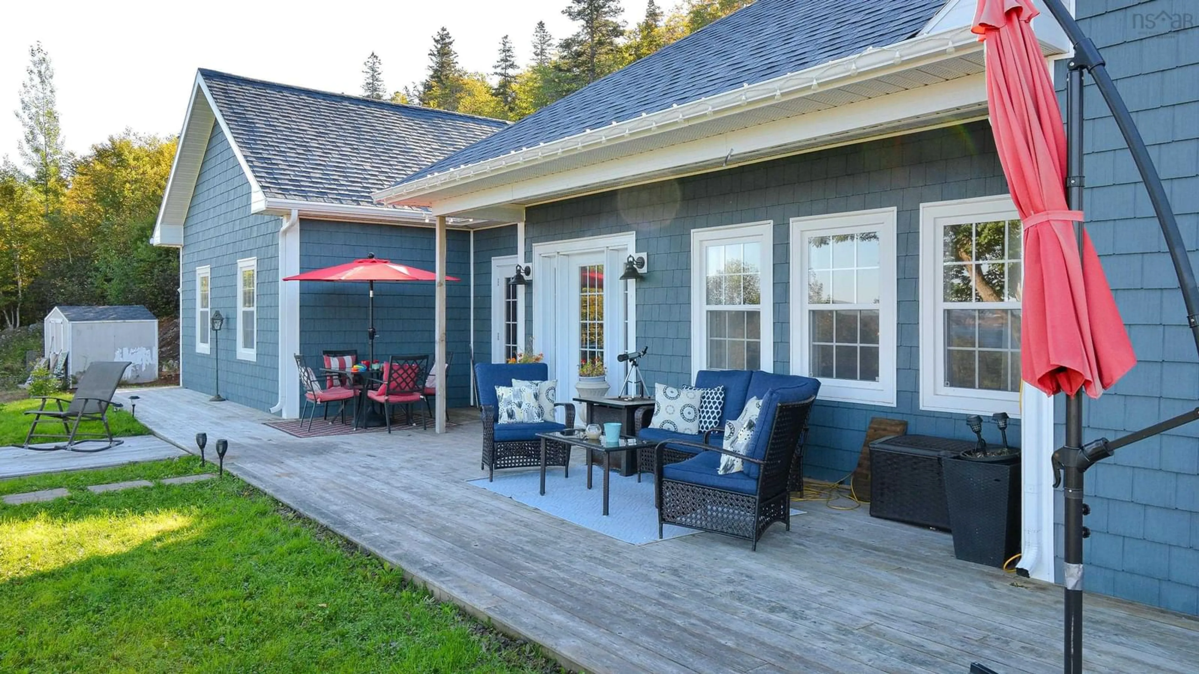 Patio, water/lake/river/ocean view for 39170 Cabot Trail Rd, Ingonish Nova Scotia B0C 1L0