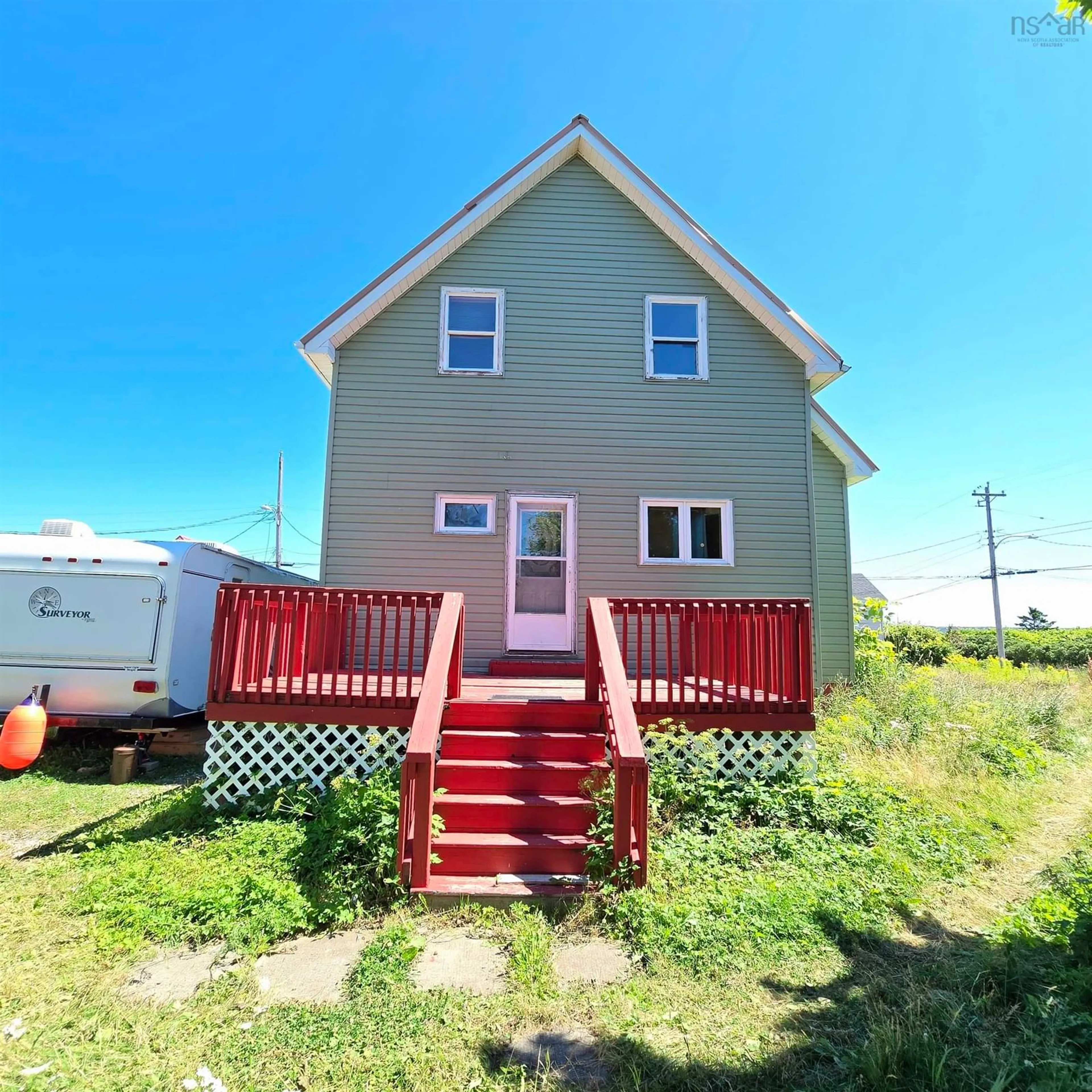 A pic from outside/outdoor area/front of a property/back of a property/a pic from drone, street for 9 Peach St, Port Morien Nova Scotia B1B 1E3