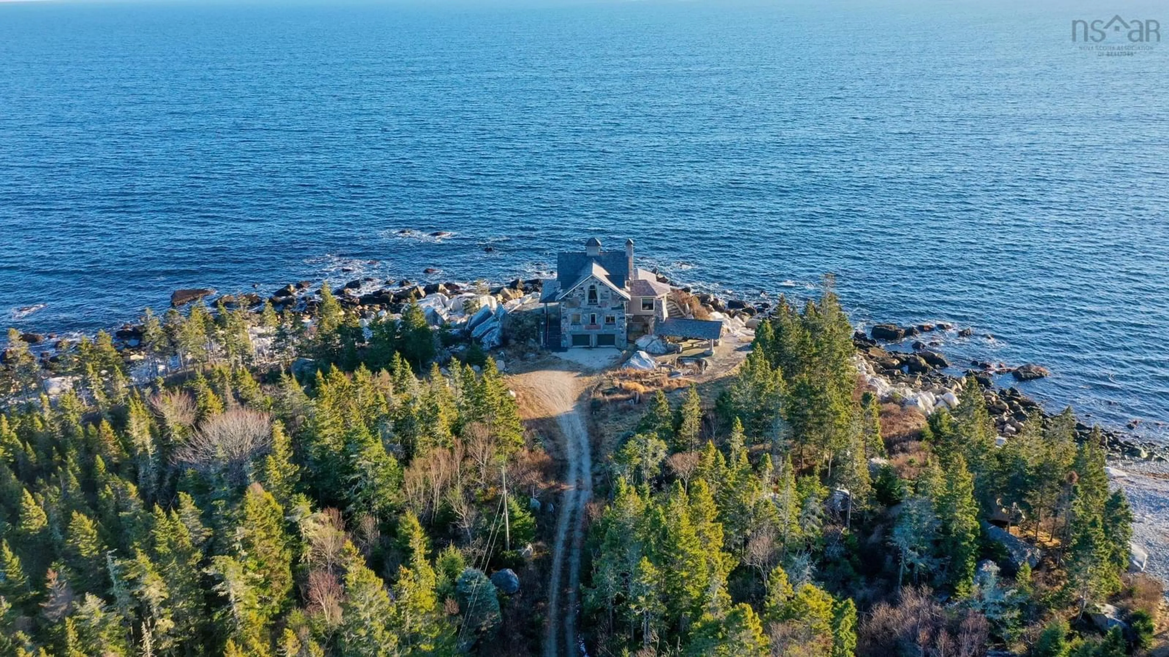 A pic from outside/outdoor area/front of a property/back of a property/a pic from drone, water/lake/river/ocean view for 120 Everetts Way, Hunts Point Nova Scotia B0T 1G0