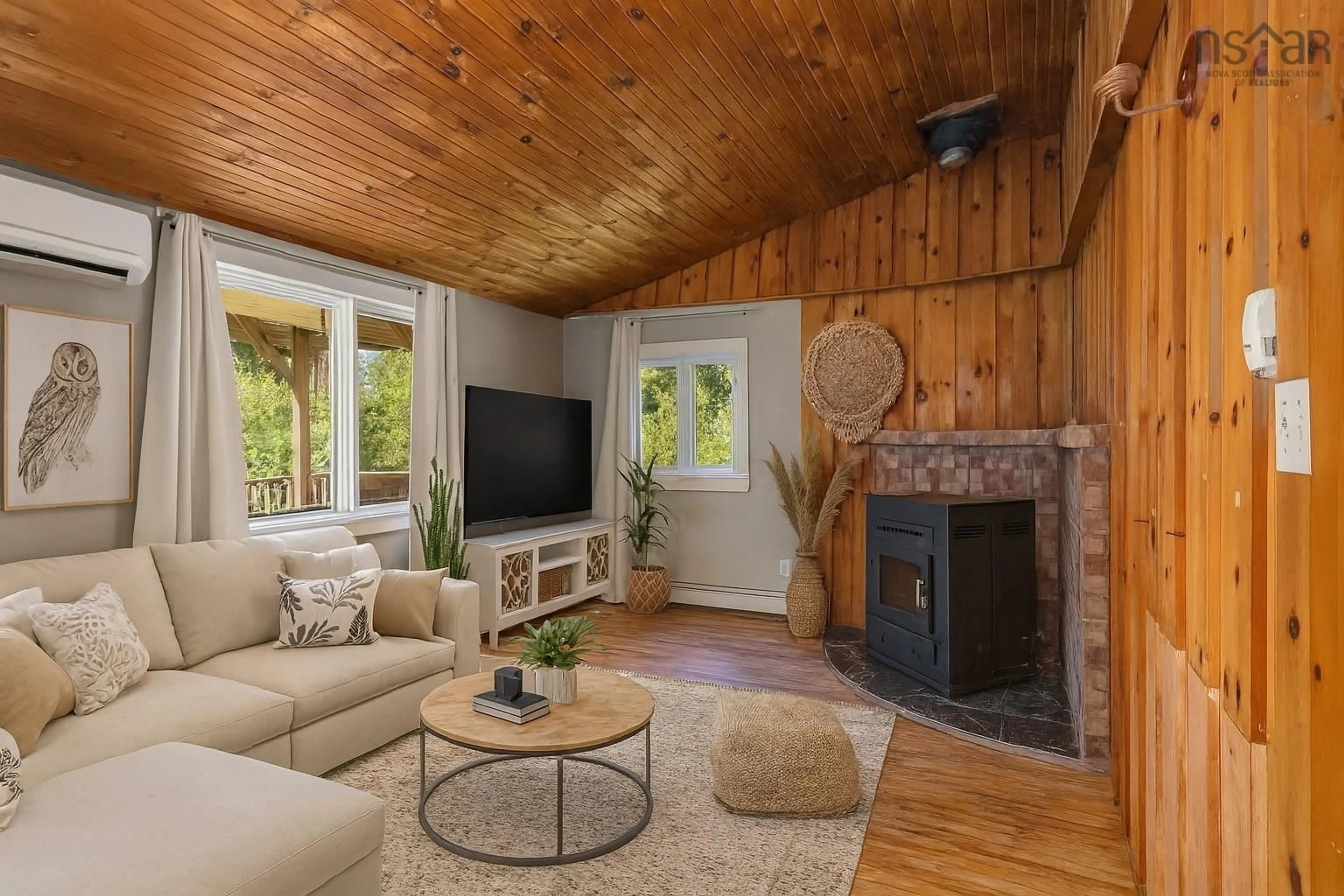 Living room with furniture, wood/laminate floor for 4 Charlie Drive, Middle New Cornwall Nova Scotia B0J 2E0