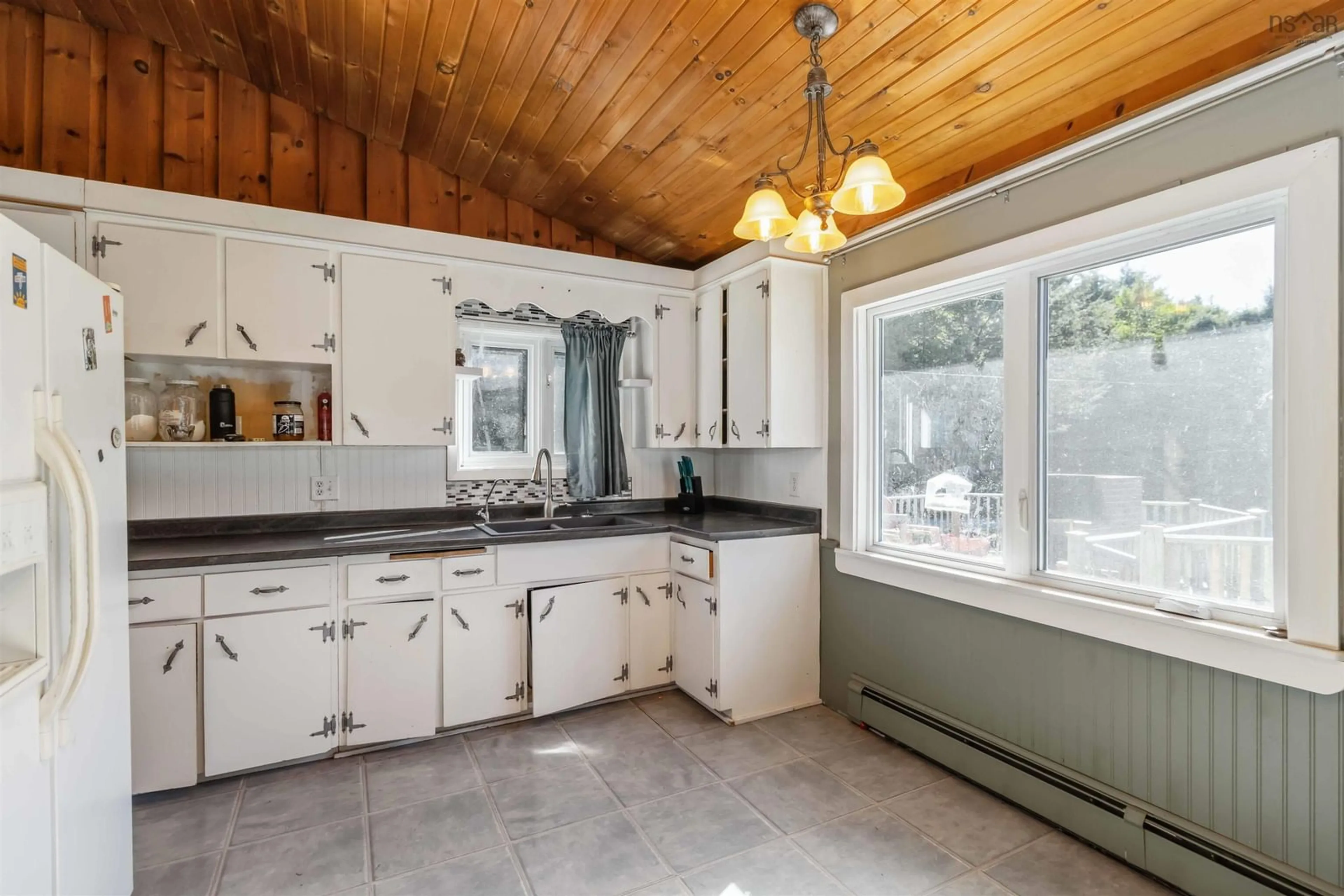 Open concept kitchen, ceramic/tile floor for 4 Charlie Drive, Middle New Cornwall Nova Scotia B0J 2E0