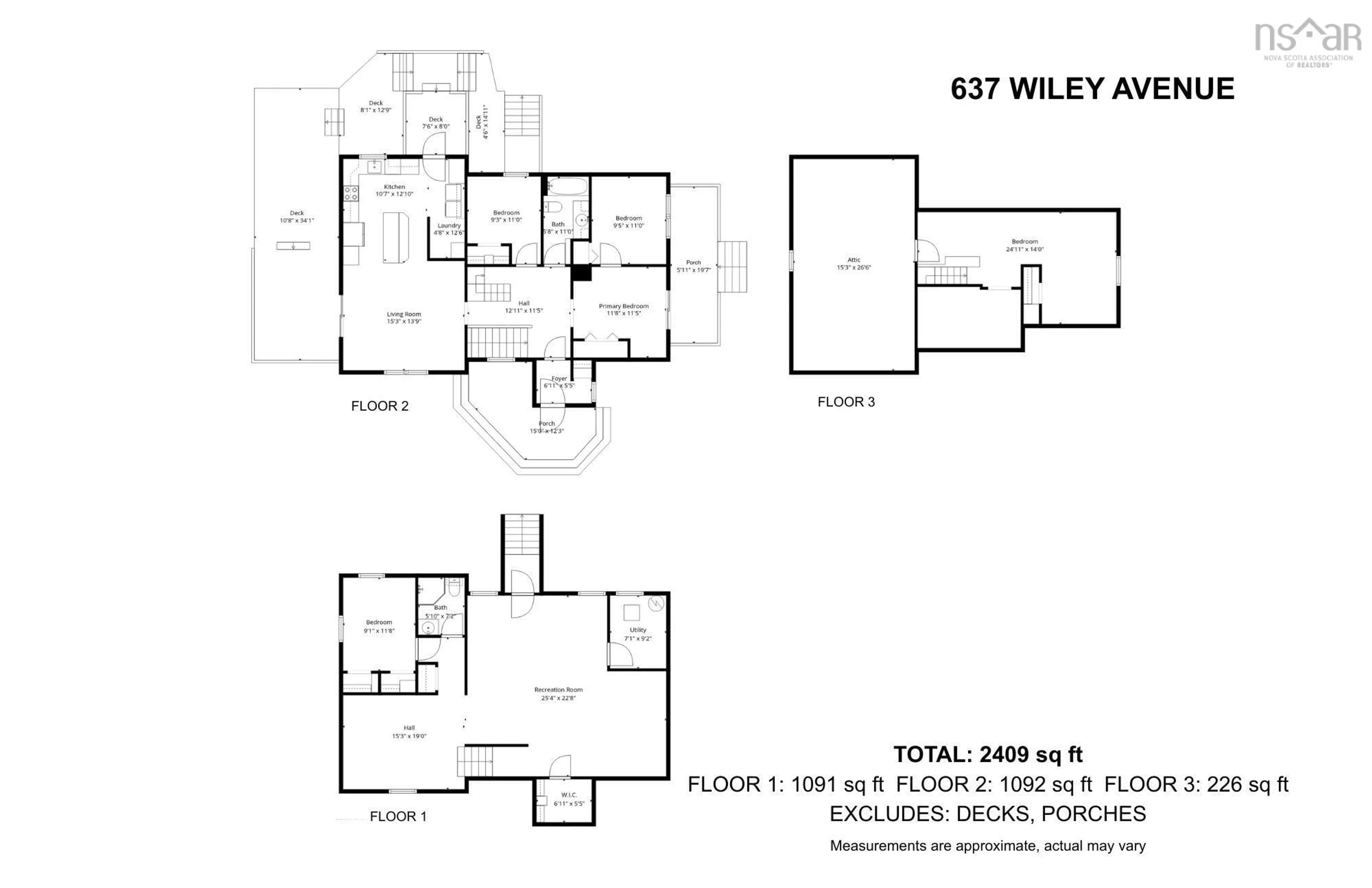Floor plan for 637 Wiley Ave, Windsor Nova Scotia B0N 2T0