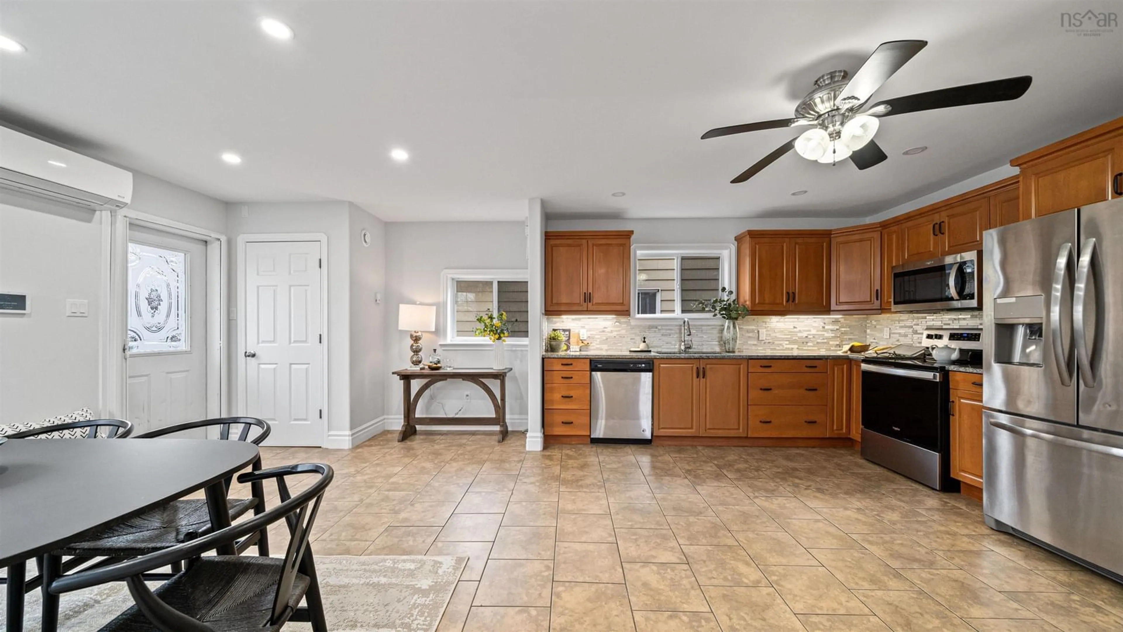 Open concept kitchen, ceramic/tile floor for 3175 Micmac St, Halifax Nova Scotia B3L 3W3