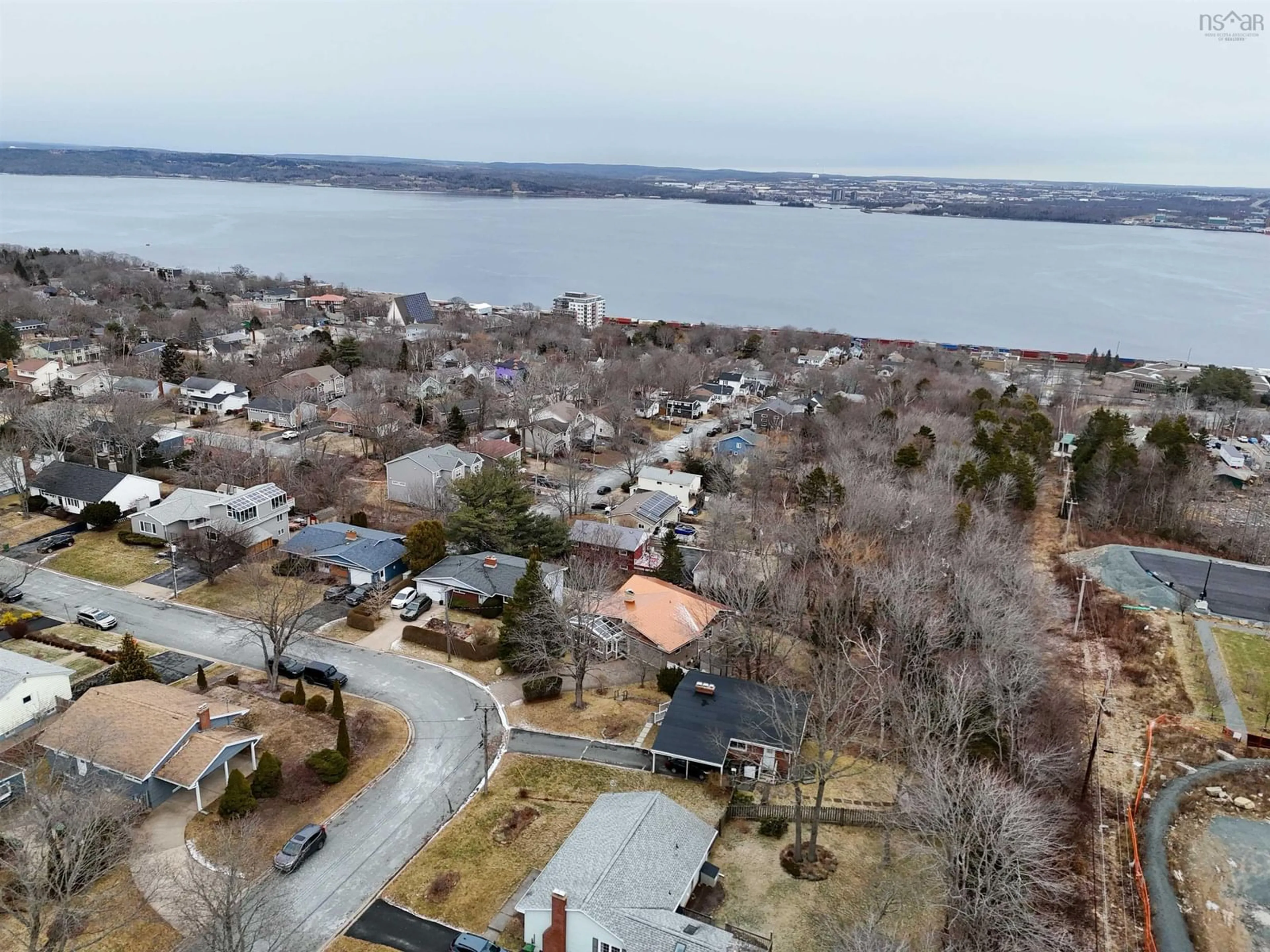 A pic from outside/outdoor area/front of a property/back of a property/a pic from drone, water/lake/river/ocean view for 12 Canary Cres, Halifax Nova Scotia B3M 1R1
