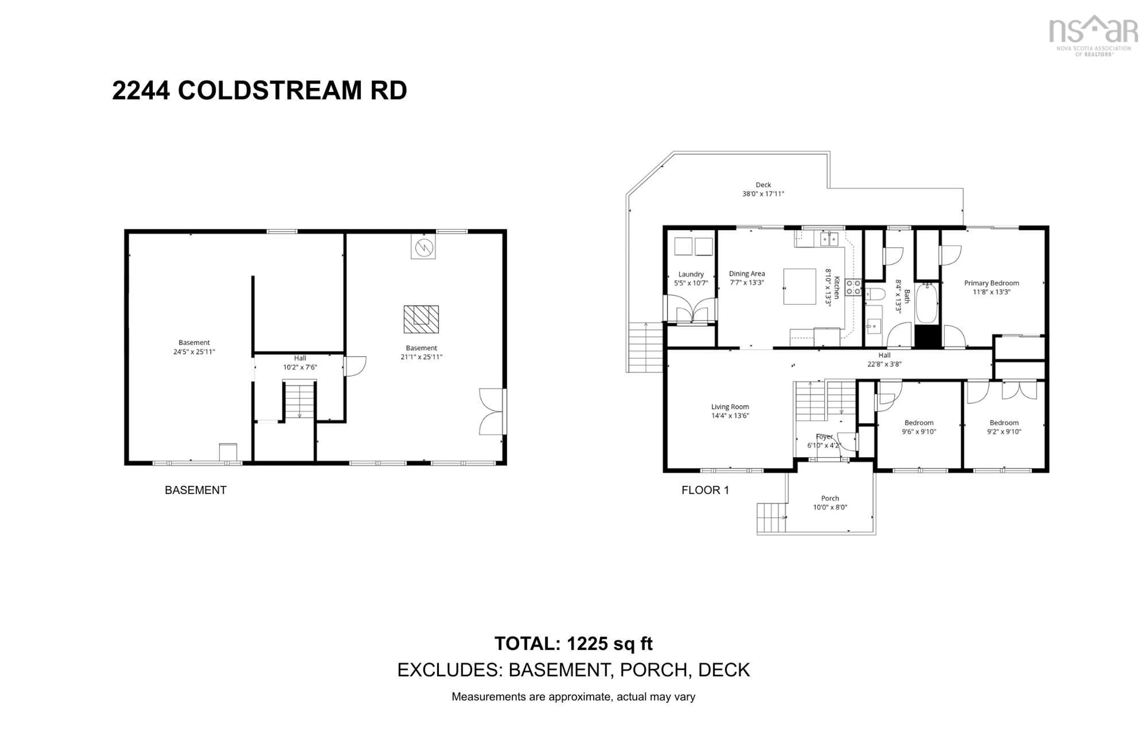 Floor plan for 2244 Coldstream Rd, West St. Andrews Nova Scotia B0N 2J0